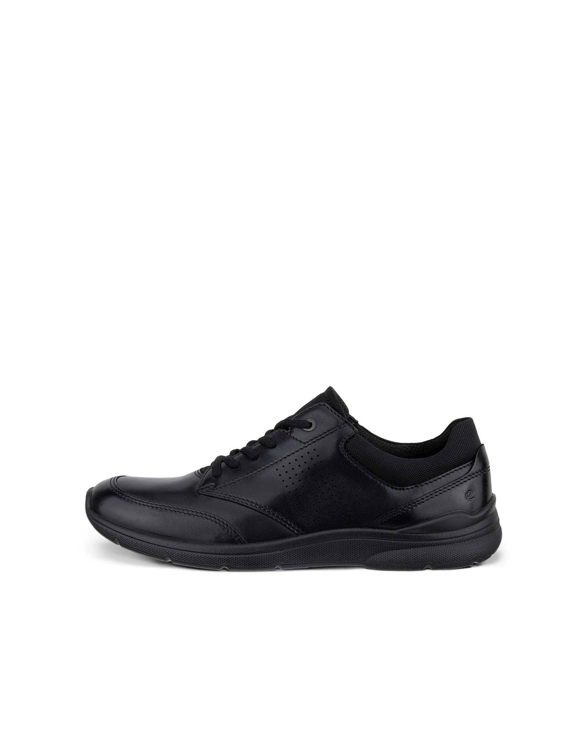 Men's ECCO® Irving Leather Lace-Up Shoe - Black - Outside