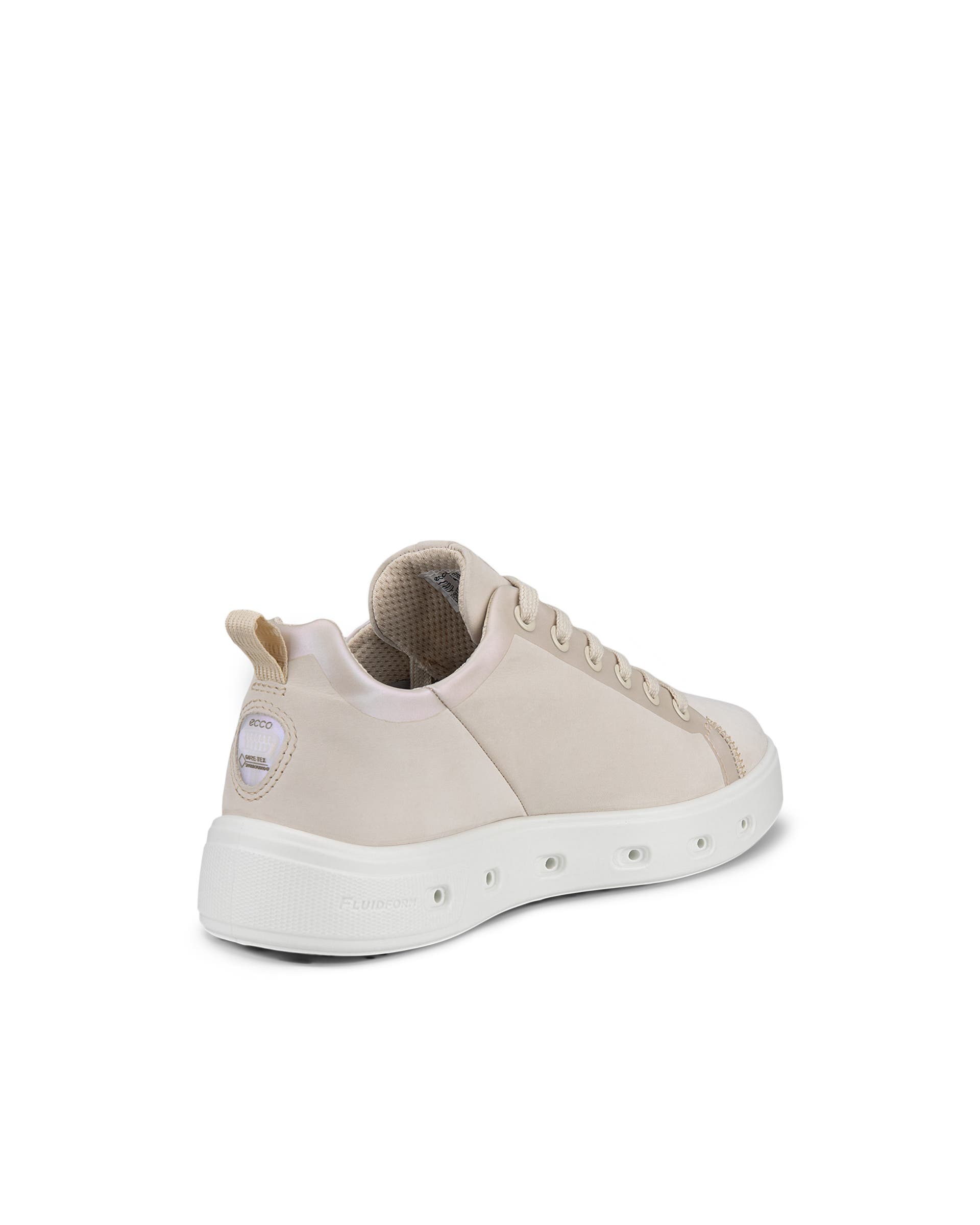 ECCO® Street 720 Dames nubuck Gore-Tex sneaker - Beige - Back
