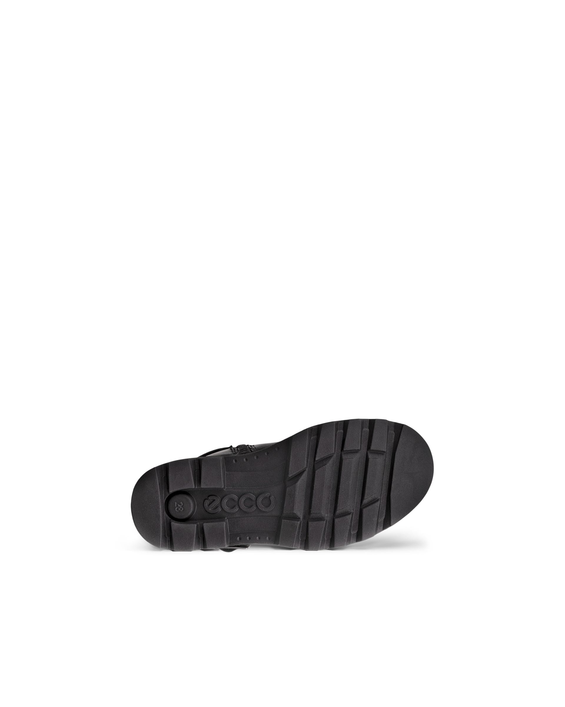 Kids' ECCO® Grainer Leather Waterproof High-Cut Boot - Black - Outside