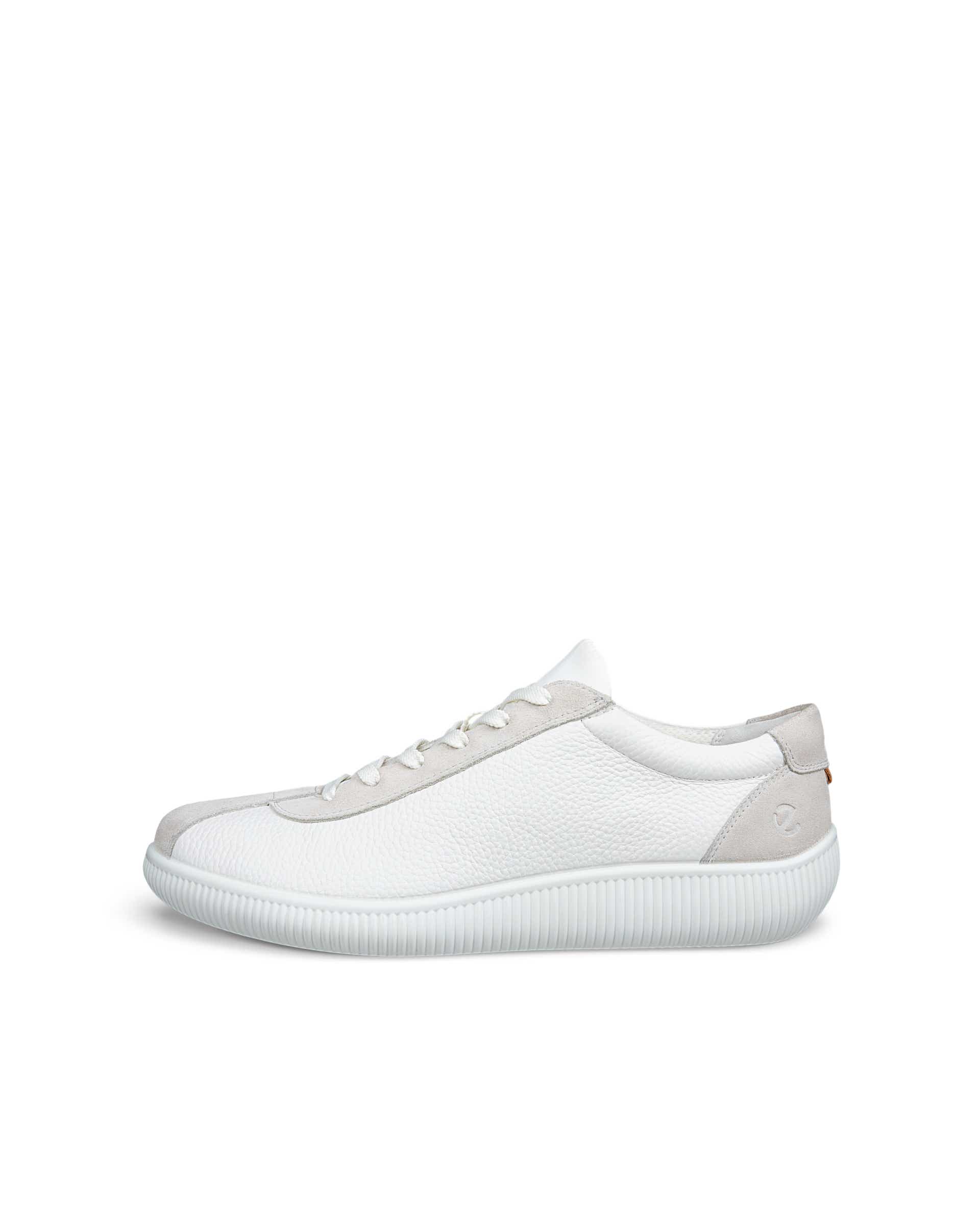 ECCO soft zero MEN メンズ レザースニーカー - ホワイト - Outside