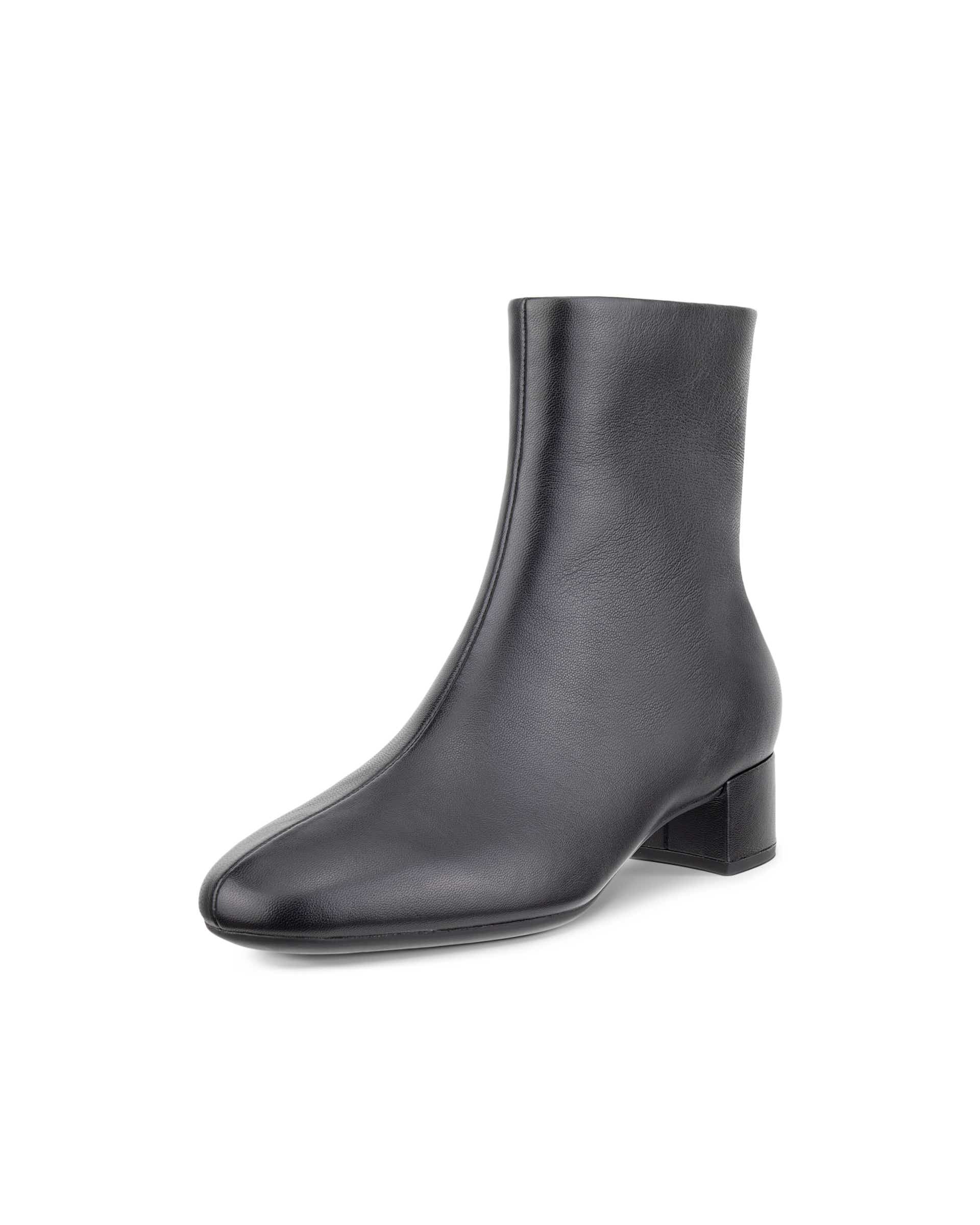 ECCO® LIVA 35 Damen Lederstiefelette mit Absatz - Schwarz - Main