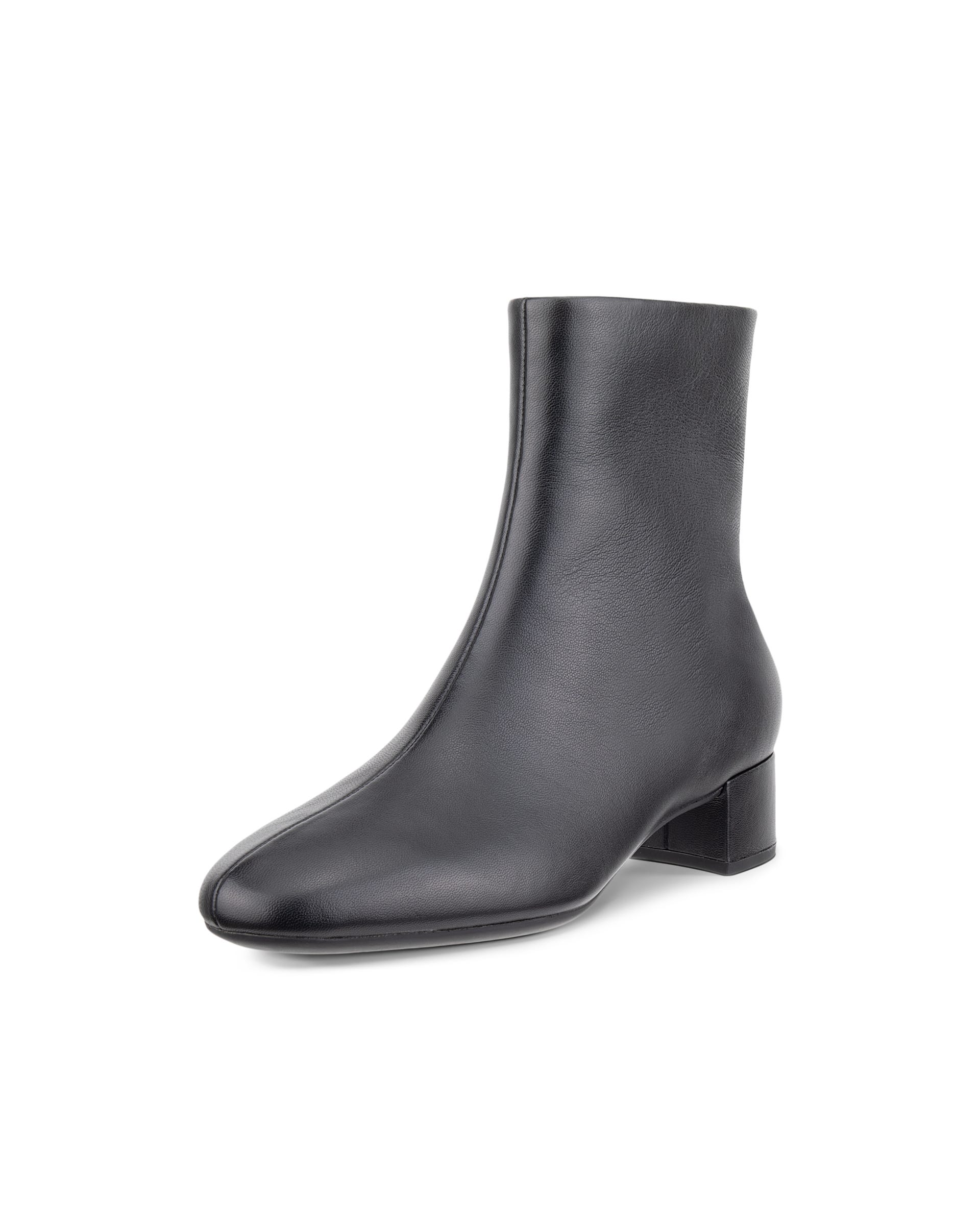 ECCO® LIVA 35 Damen Lederstiefelette mit Absatz - Schwarz - Outside