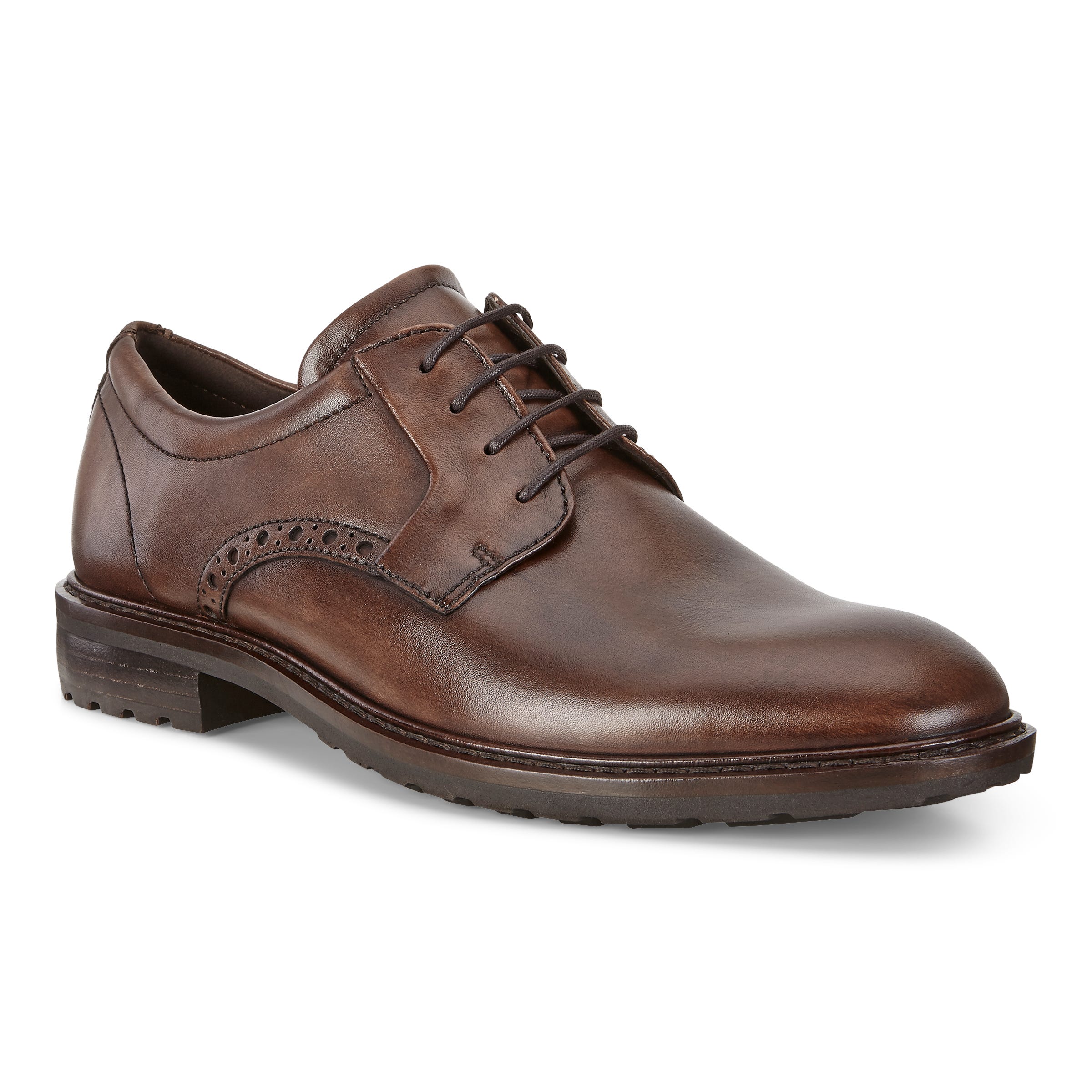 Men's ECCO® Vitrus I Leather Derby Shoe - Brown - Main