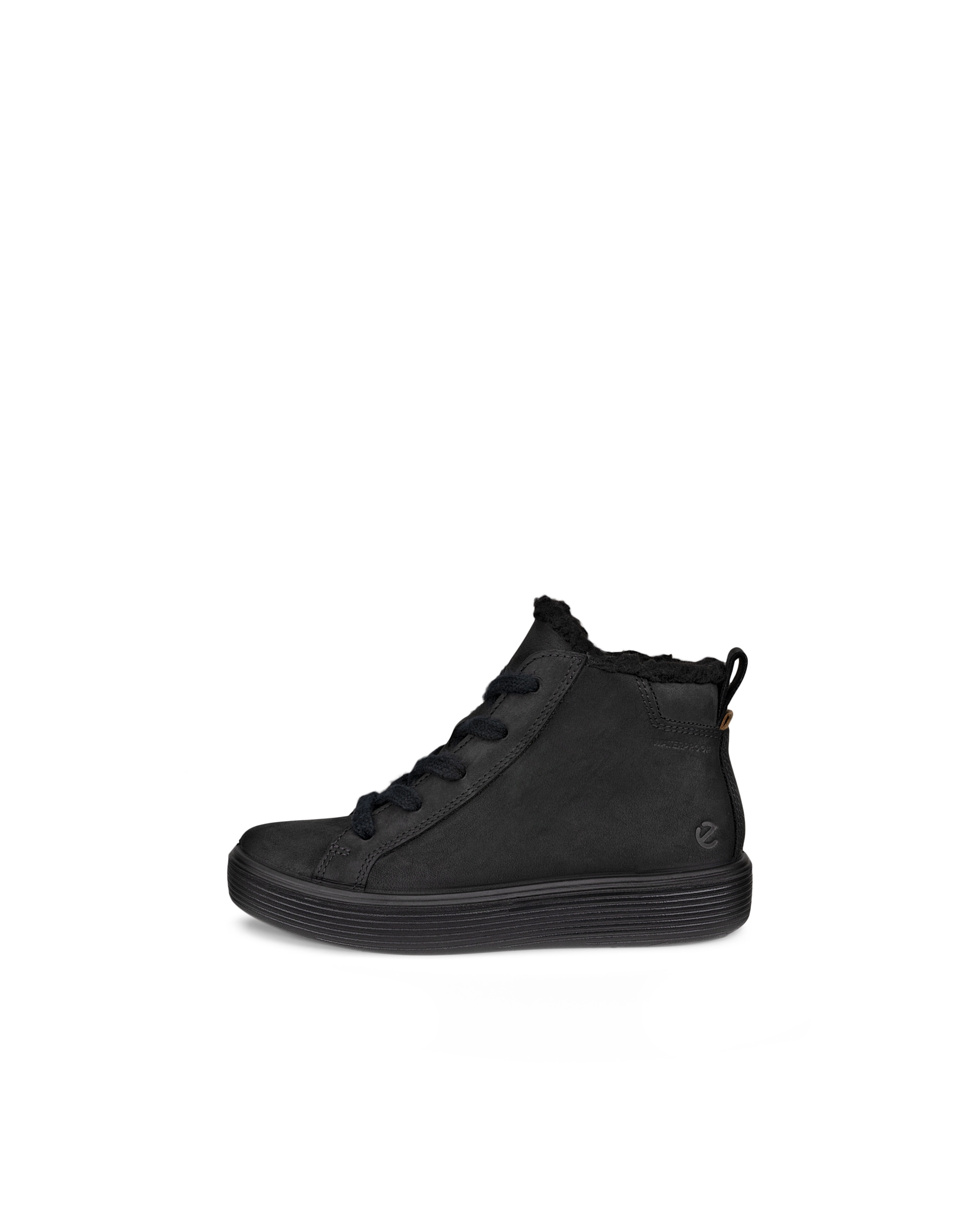 ECCO® SOFT 60 dječje vodootporne gležnjače od nubuka - Crna - Outside