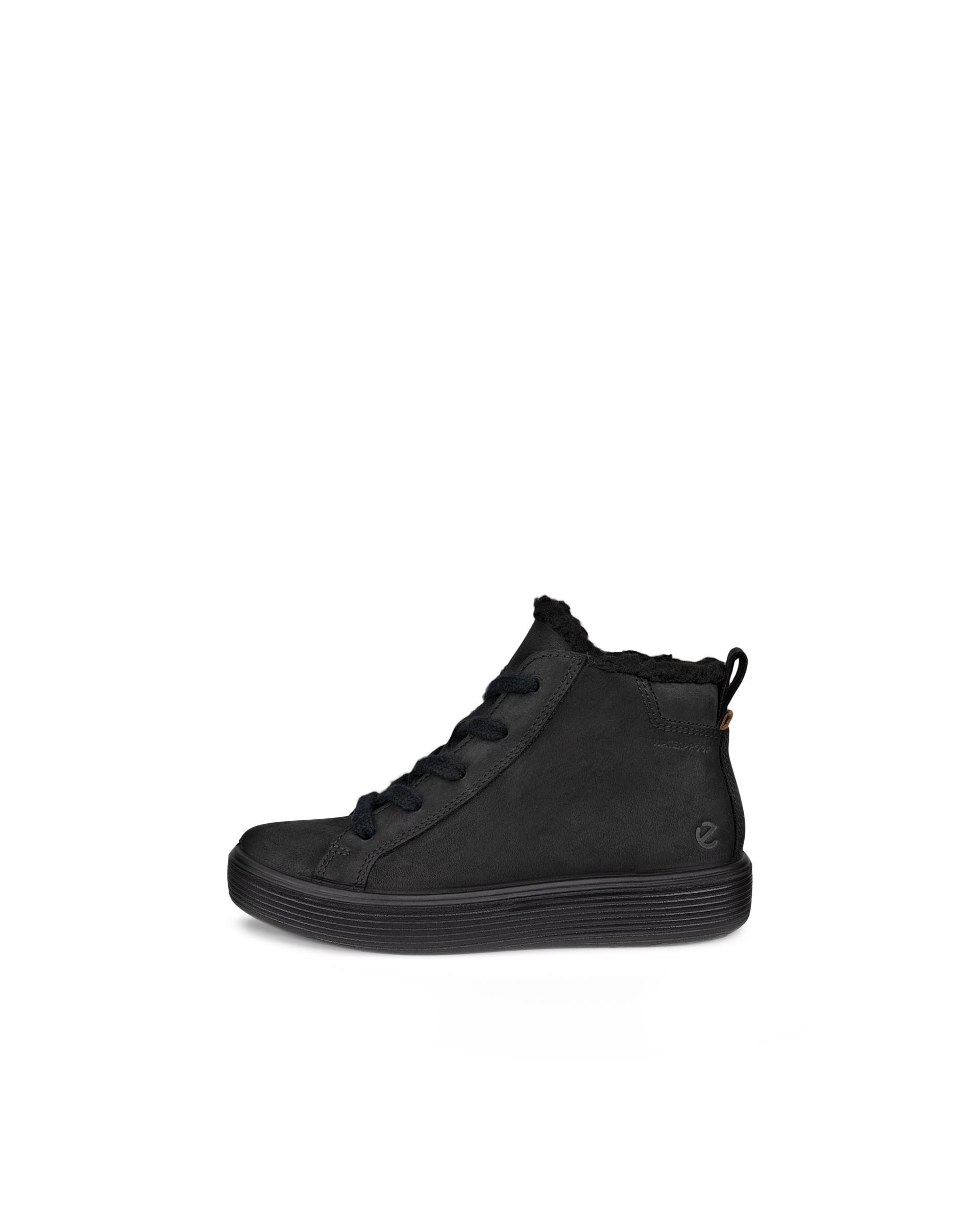 ECCO® Soft 60 chaussures imperméable en nubuck pour enfant - Noir - Outside