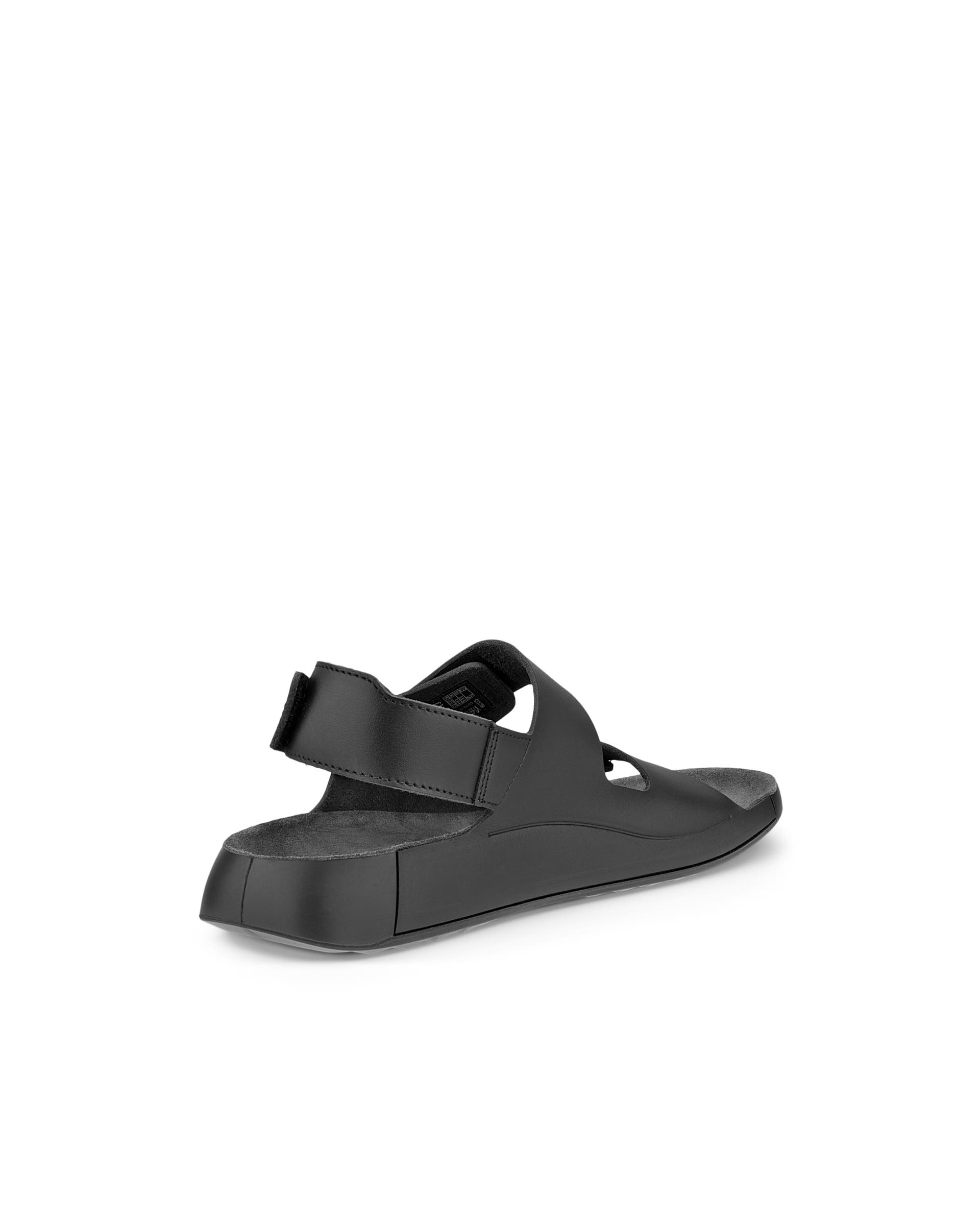 ECCO COZMO MENS LEATHER SANDALS メンズ レザー2ストラップサンダル - ブラック - Back