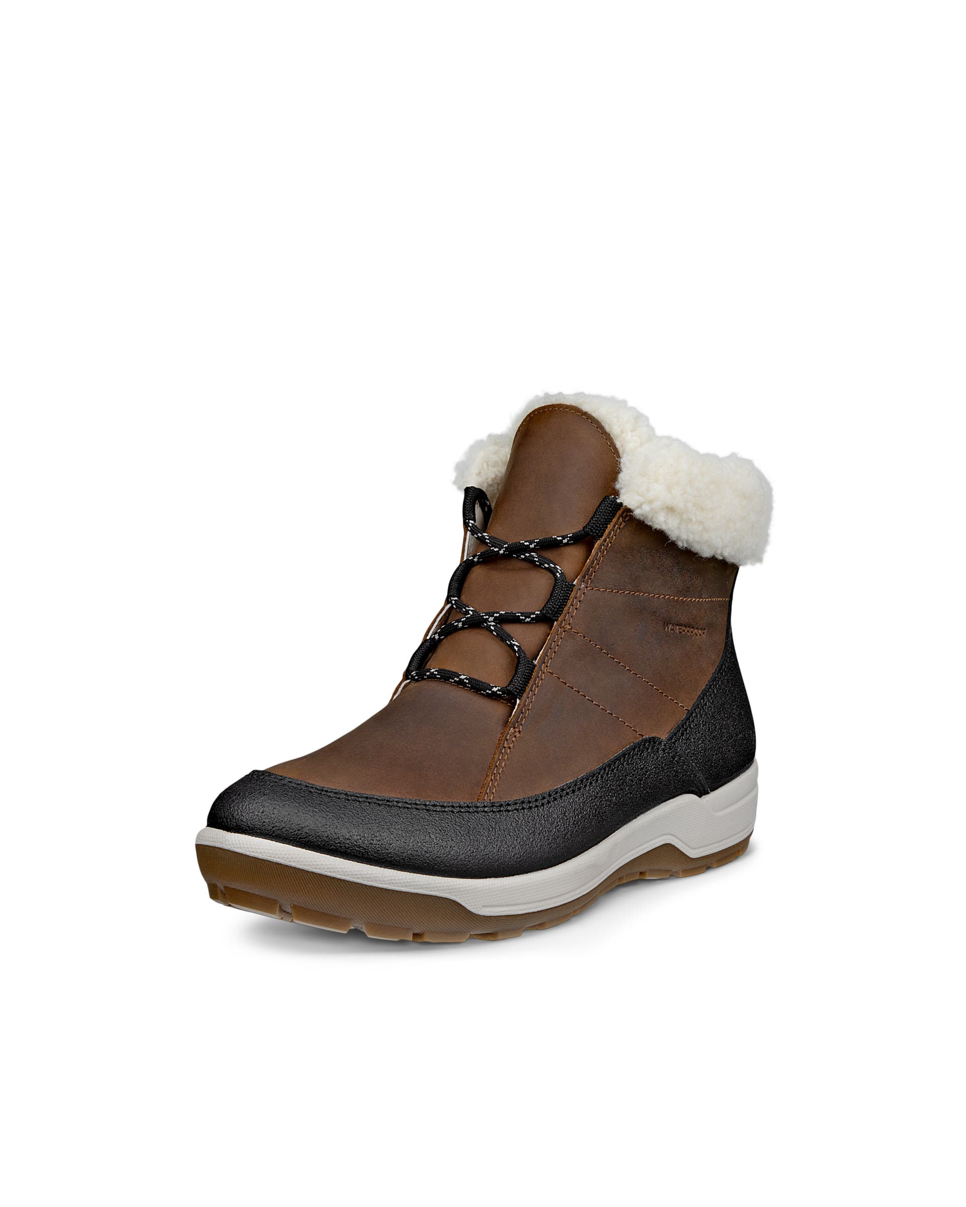 Women's ECCO® Trace Lite Nubuck Waterproof Boot - Brown - Main