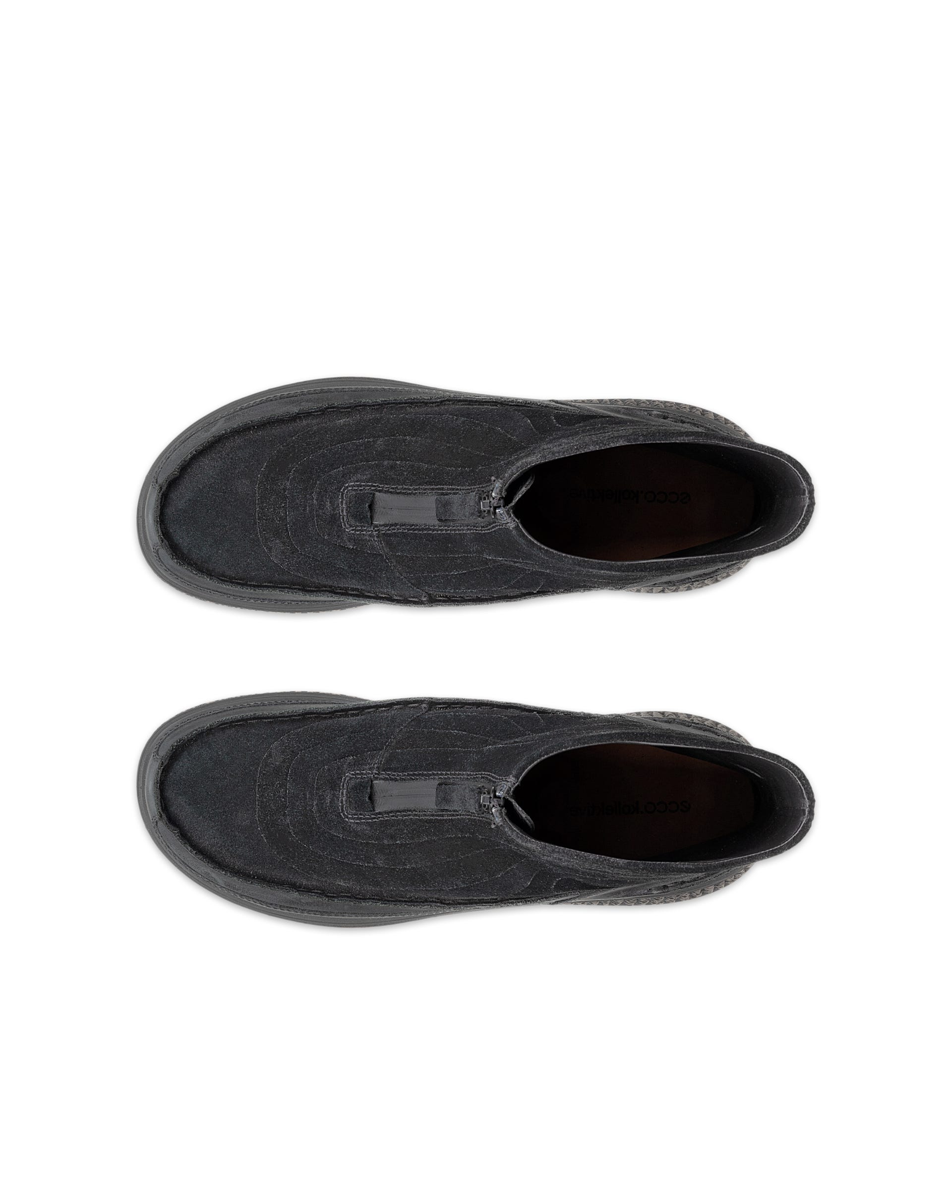 ECCO® WALKER 3.0 Herren Bootie aus Veloursleder mit Reißverschluss - Schwarz - Top left pair