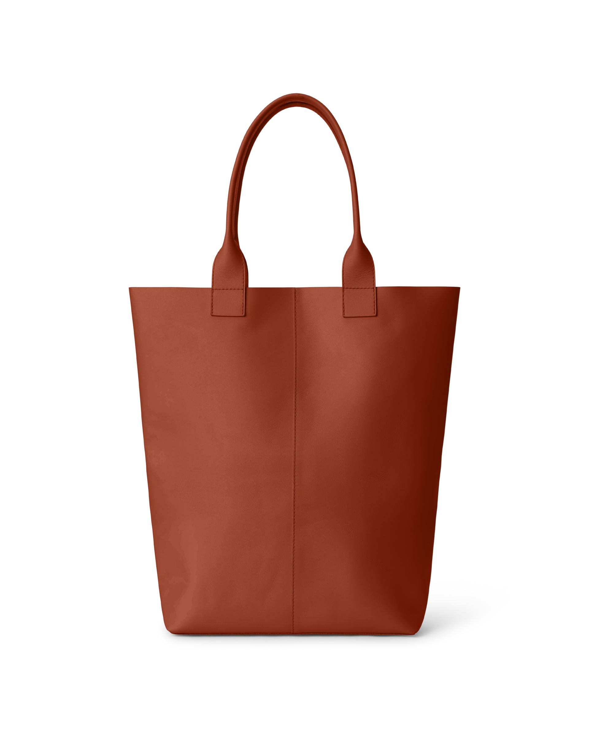 Tote Real Leather - 브라운 - Back