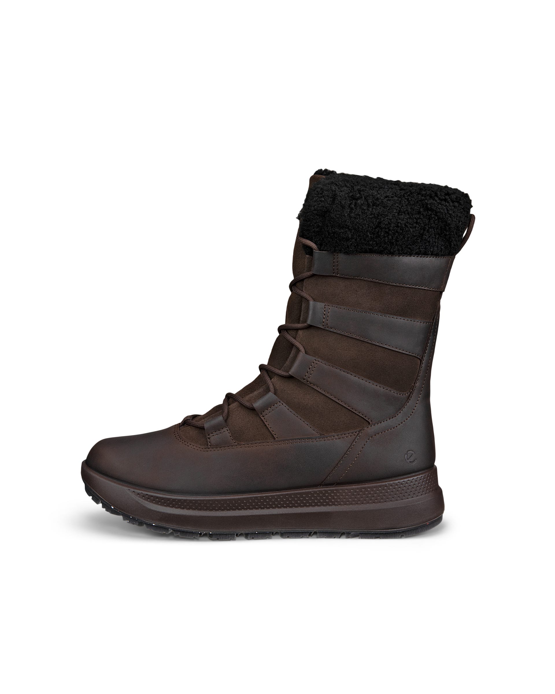 Botas impermeáveis inverno nobuck mulher ECCO® Solice - Castanho - Outside