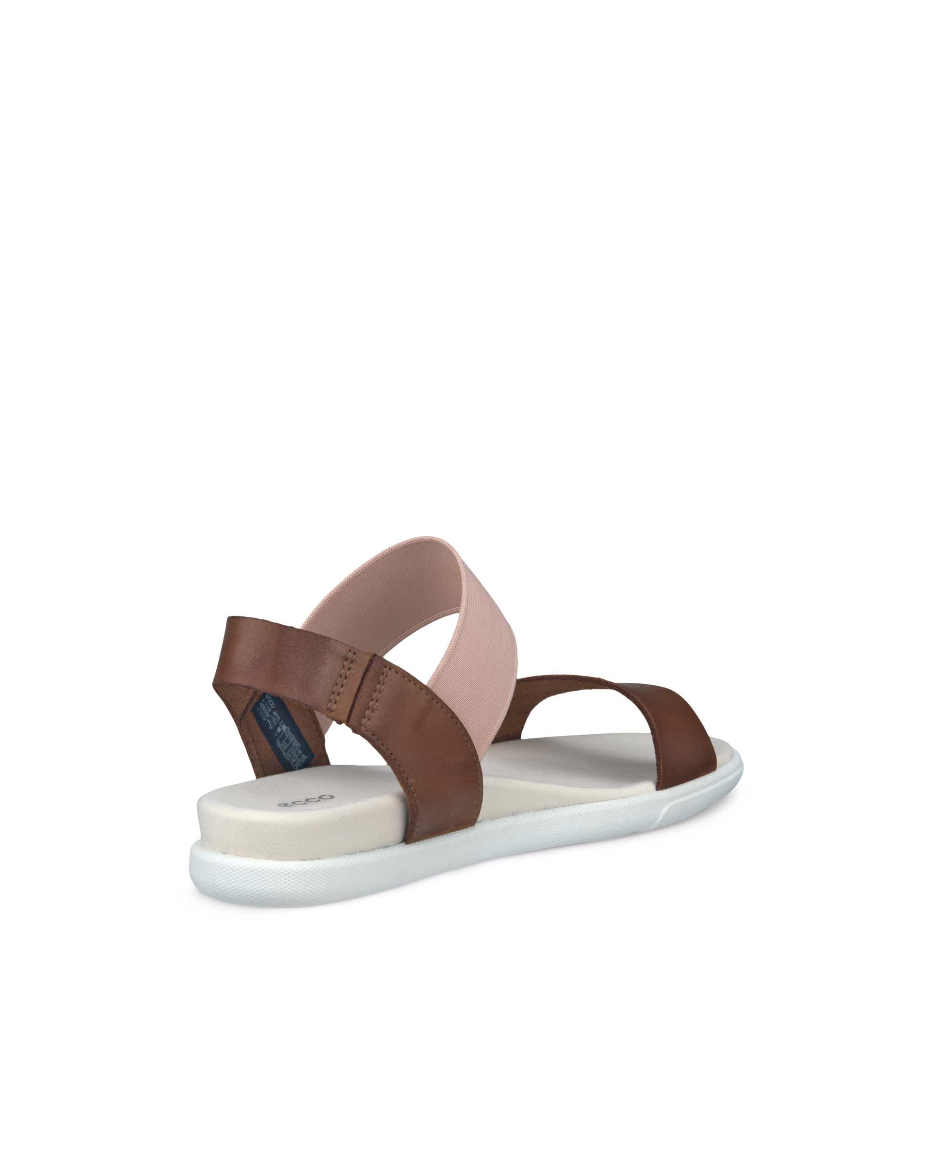 Women's ECCO® Damara Leather Sandal - Brown - Back