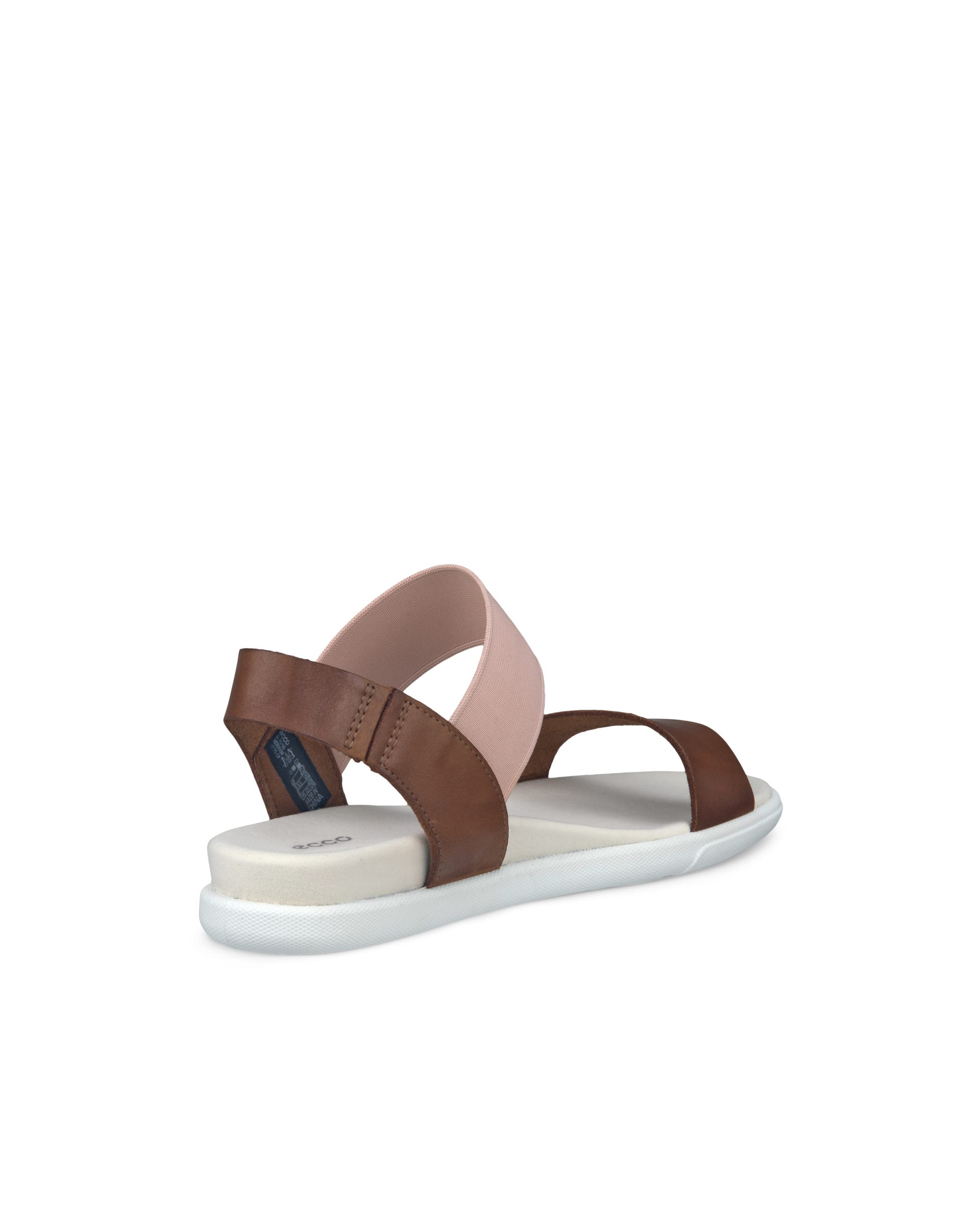 Women's ECCO® Damara Leather Sandal - Brown - Back
