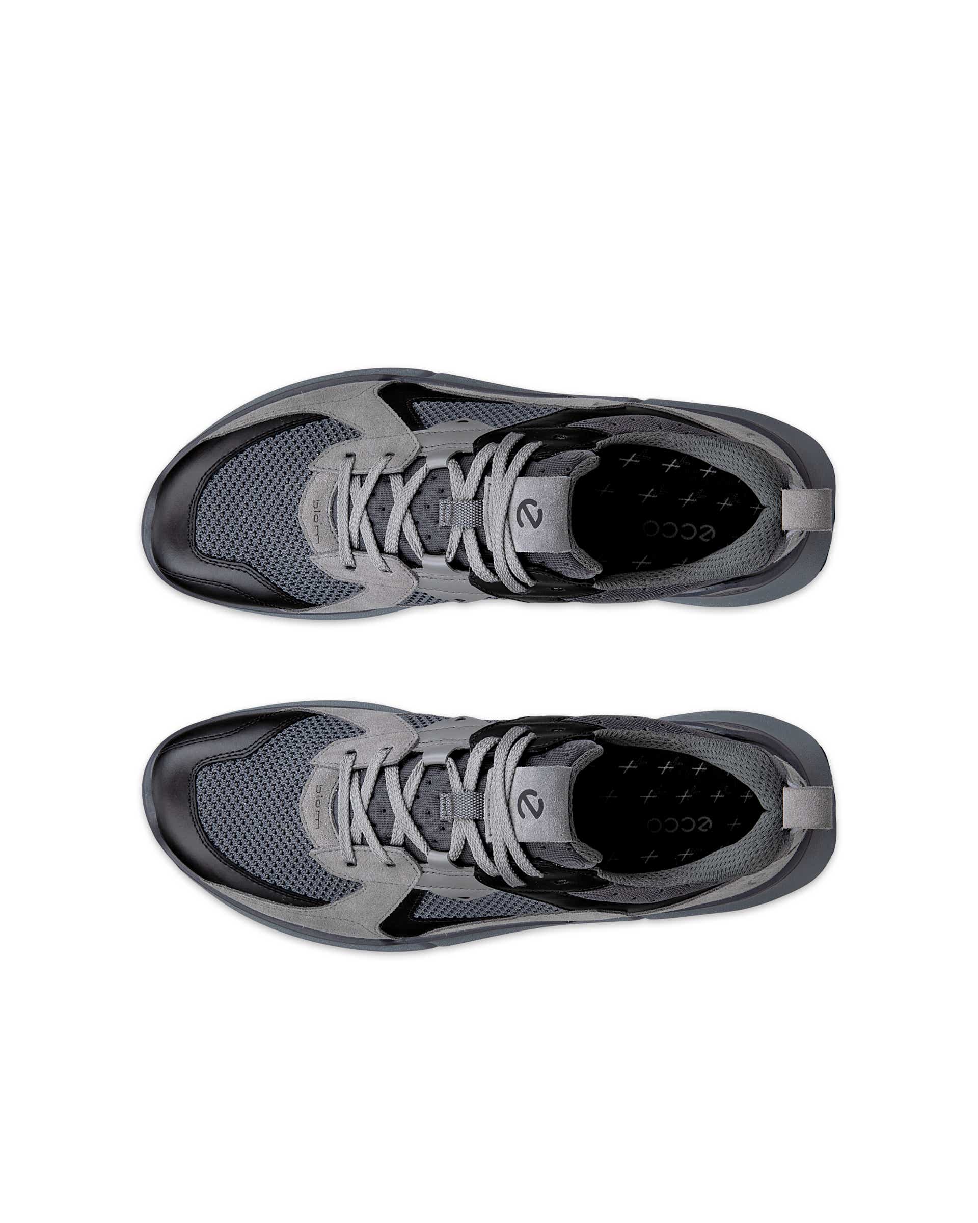ECCO® BIOM 2.2 heren leren sneaker - Grijs - Top left pair