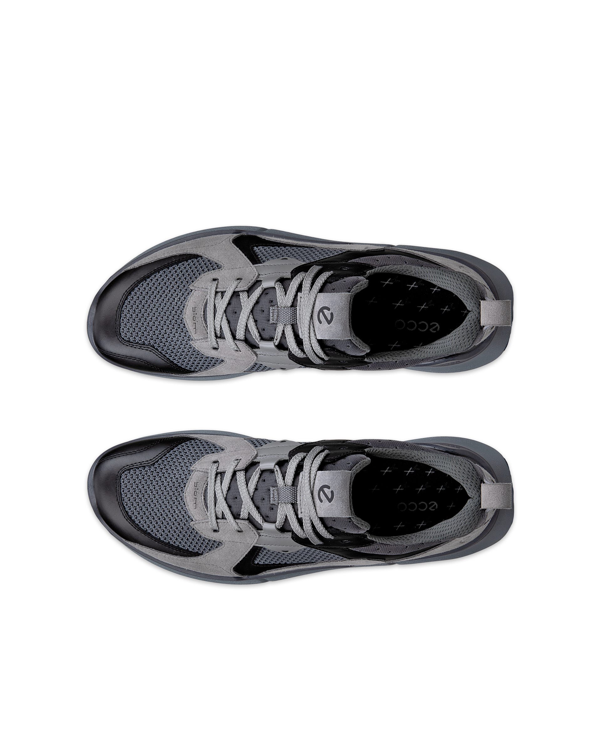 ECCO® BIOM 2.2 Herren Sneaker aus Leder & Textil - Grau - Top left pair