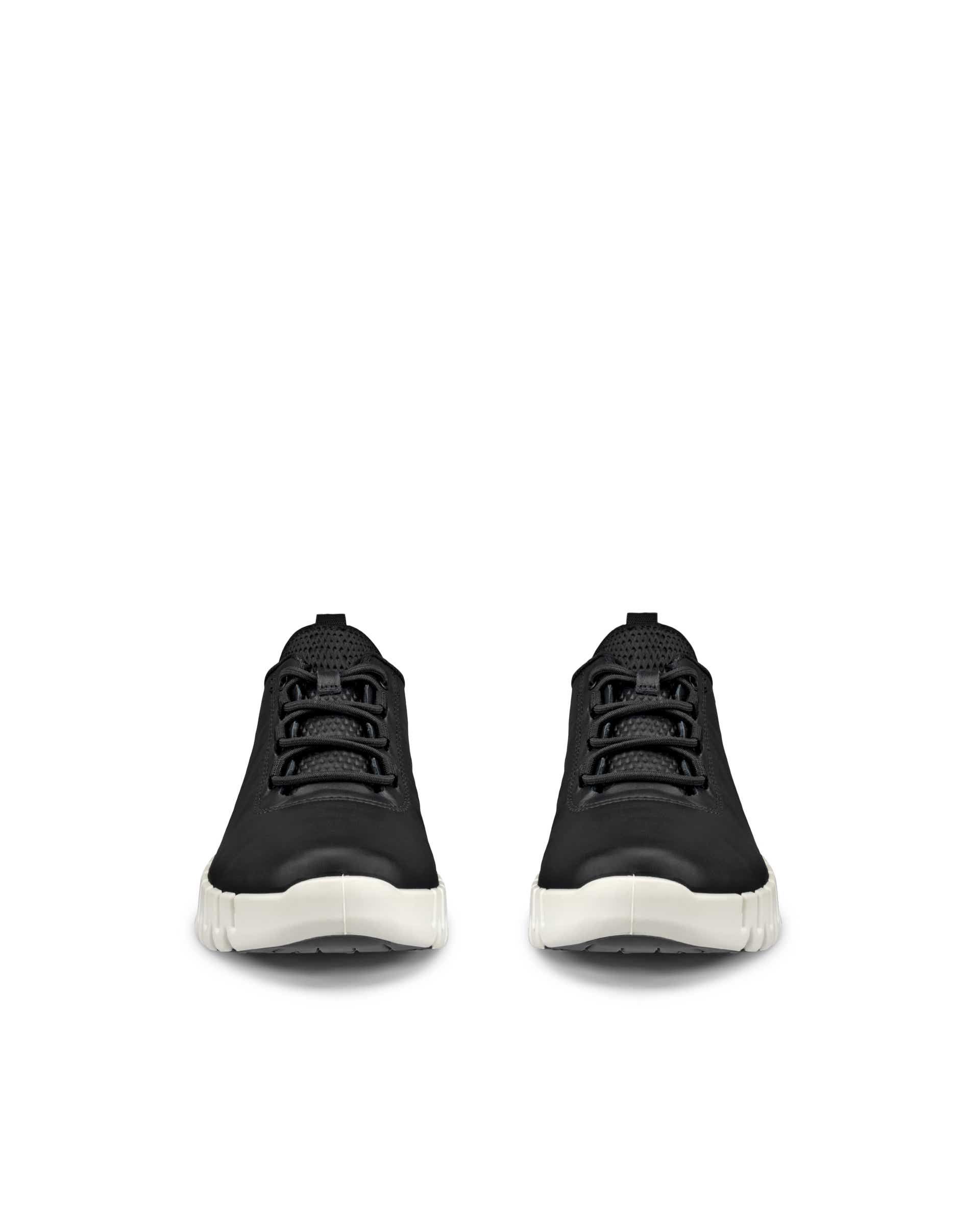 Women's ECCO® Gruuv Leather Sneaker - Black - Front pair
