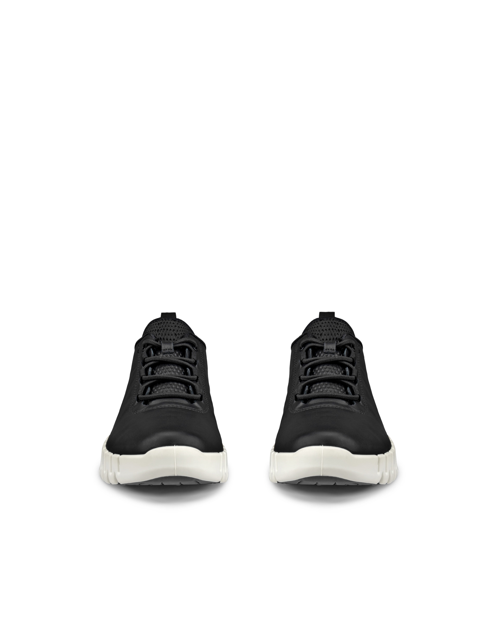 Women's ECCO® Gruuv Leather Sneaker - Black - Front pair