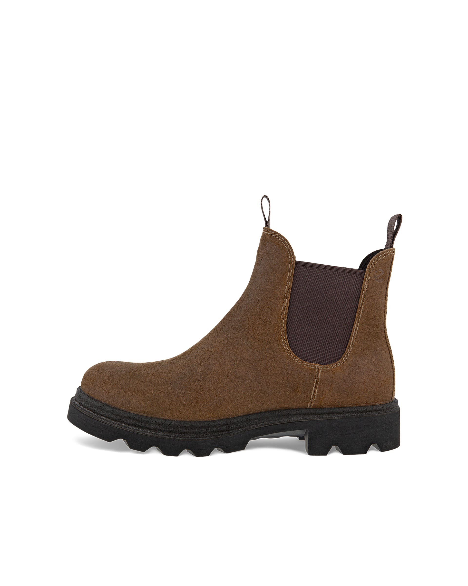 Women's ECCO® Grainer Suede Chelsea Boot - Brown - Outside