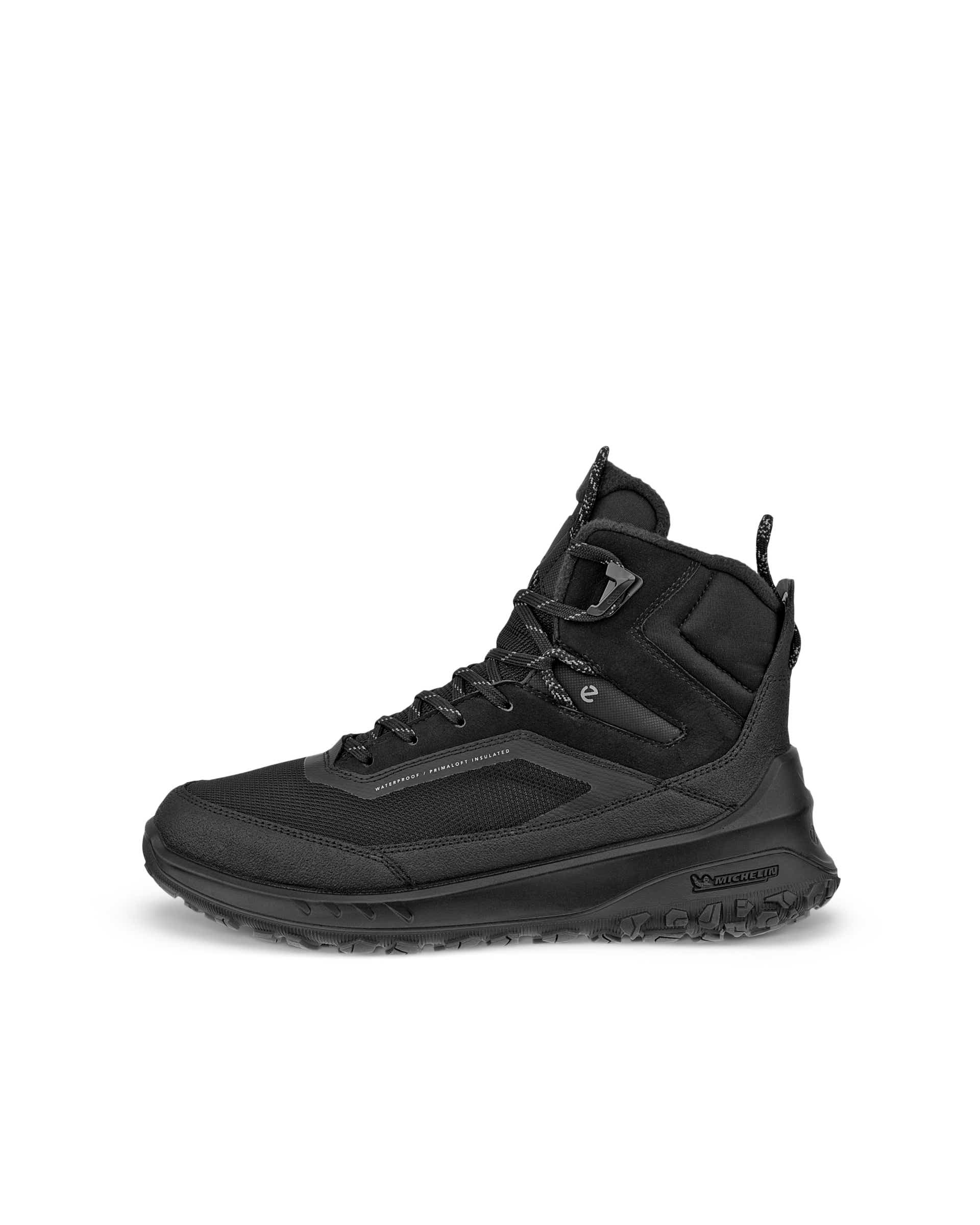 ECCO® ULT-TRN støvler i vandtæt nubuck med snørebånd til damer - Sort - Outside