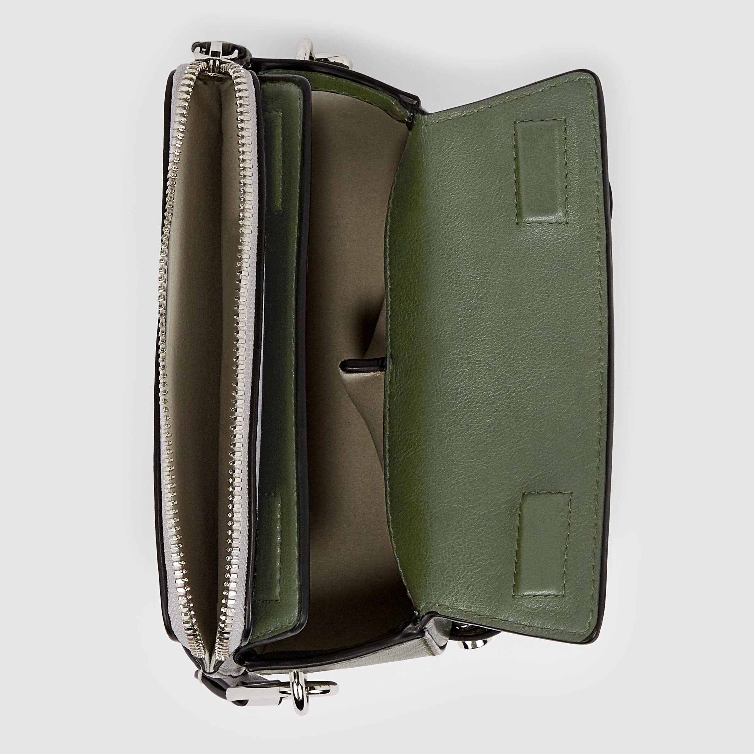 ECCO® E-Spot Leather Saddle Bag - Green - Birdeye