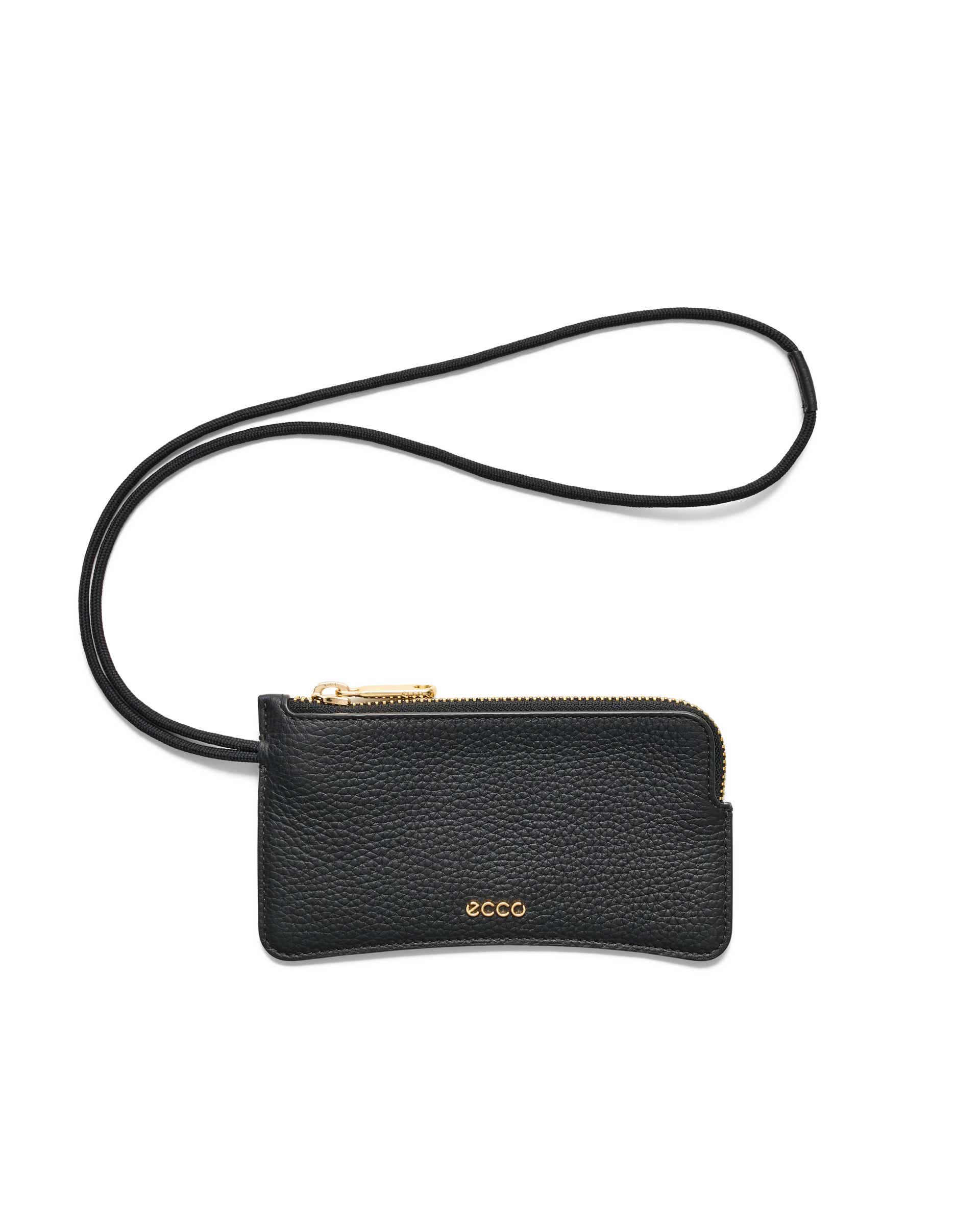 ECCO® Wristlet pochette en cuir - Noir - Main