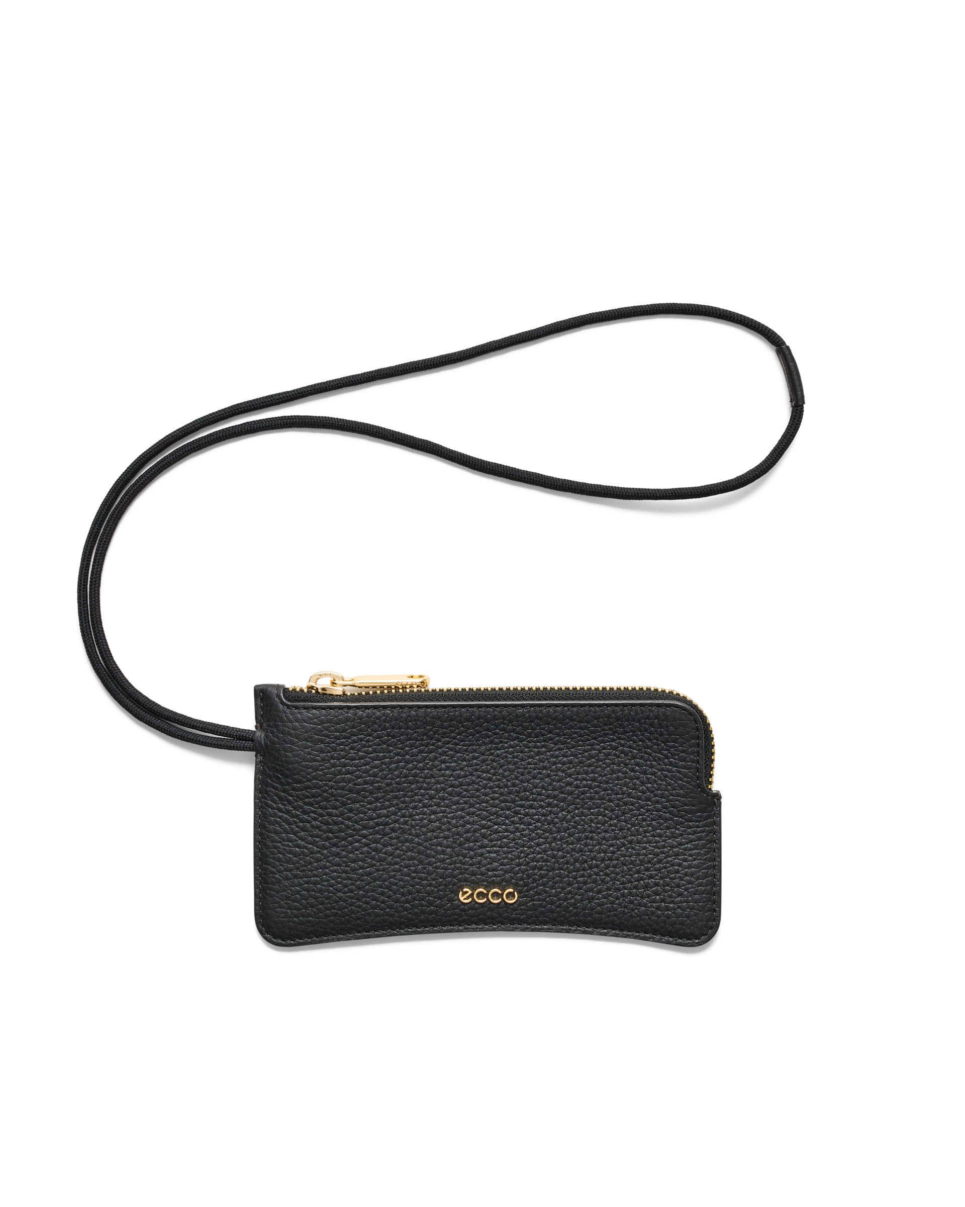 ECCO® Wristlet pochette en cuir - Noir - Main