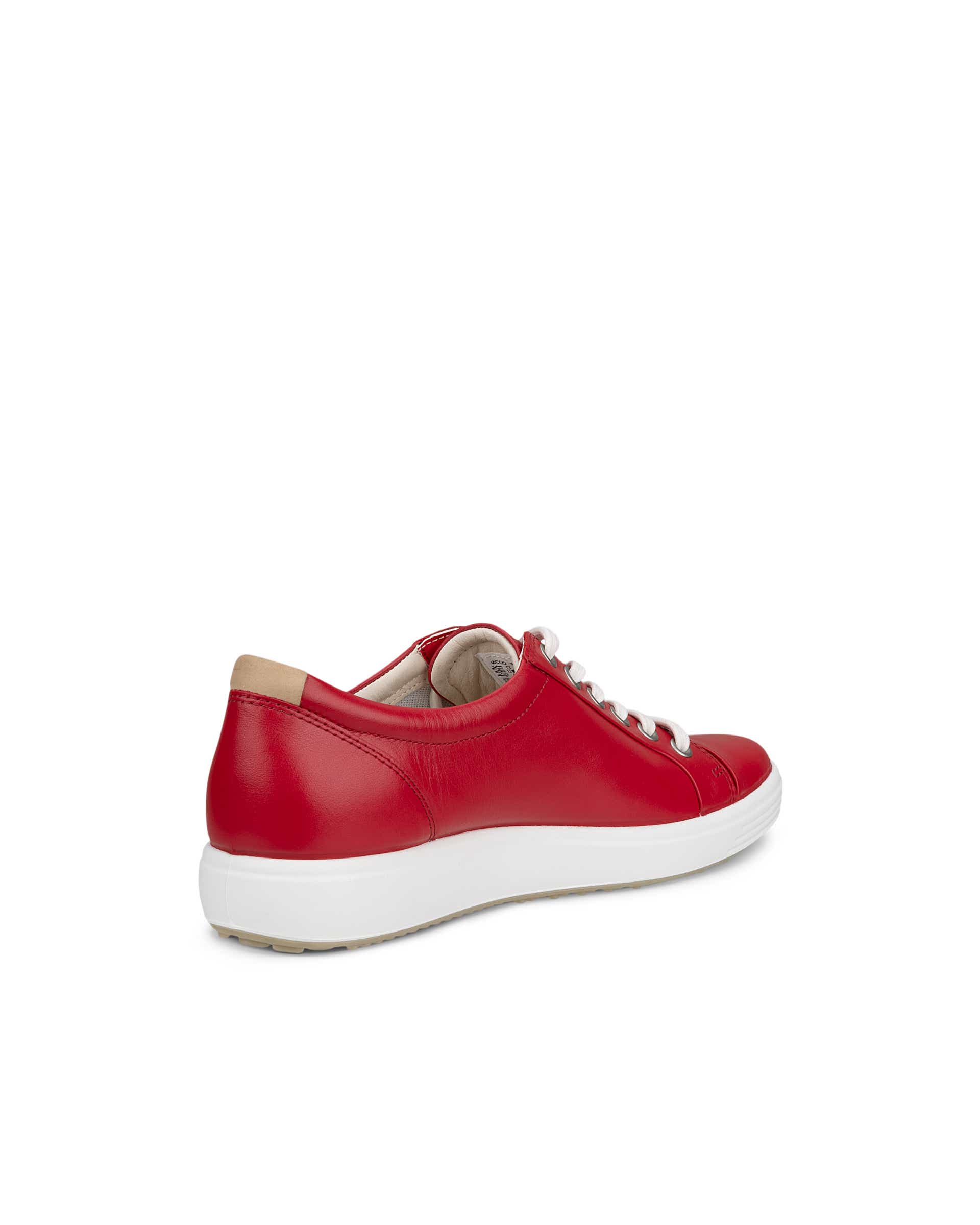 ECCO® SOFT 7 Damen Ledersneaker - Rot - Back