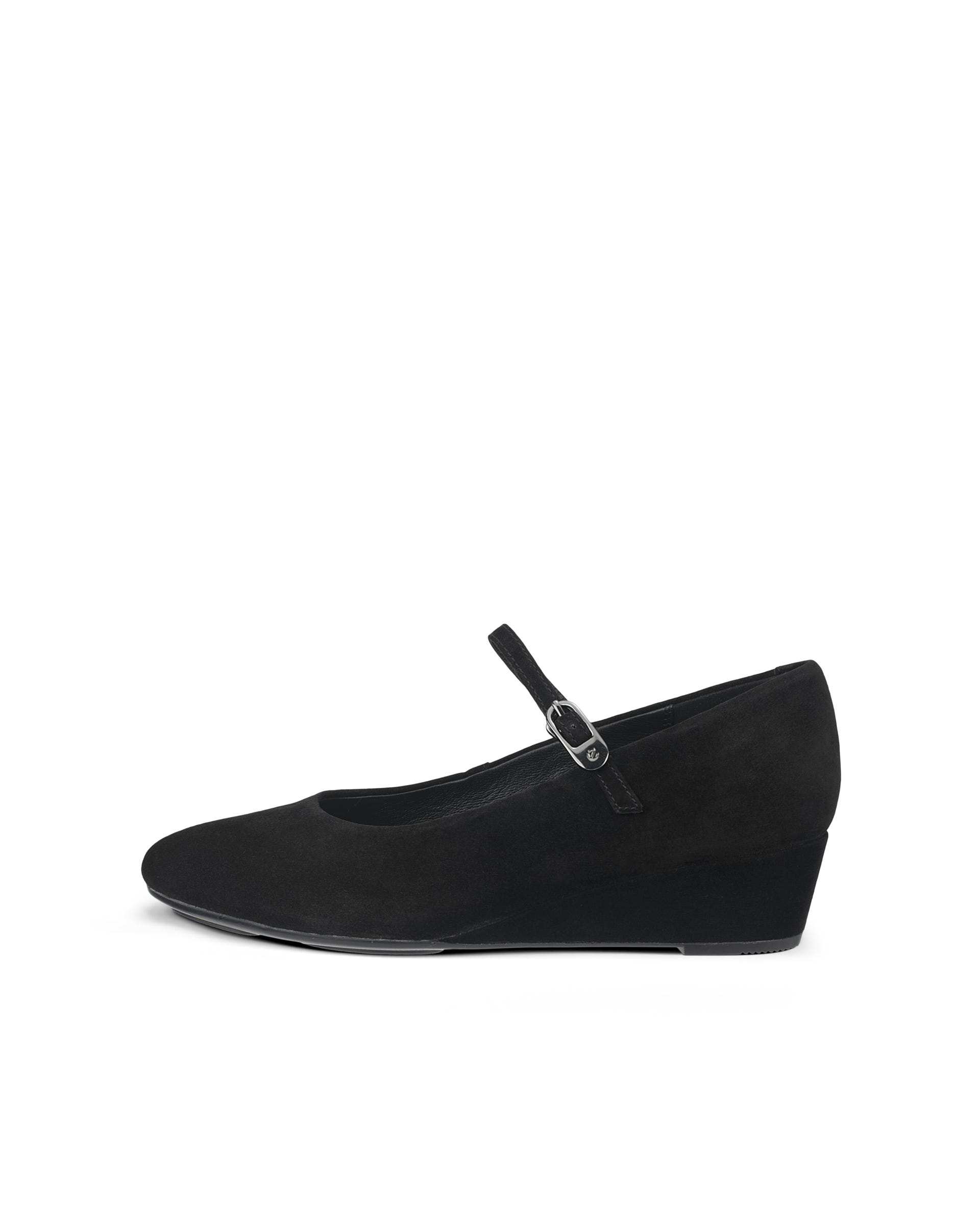 ECCO® ELEVATE WEDGE babies en cuir pour femme - Noir - Outside