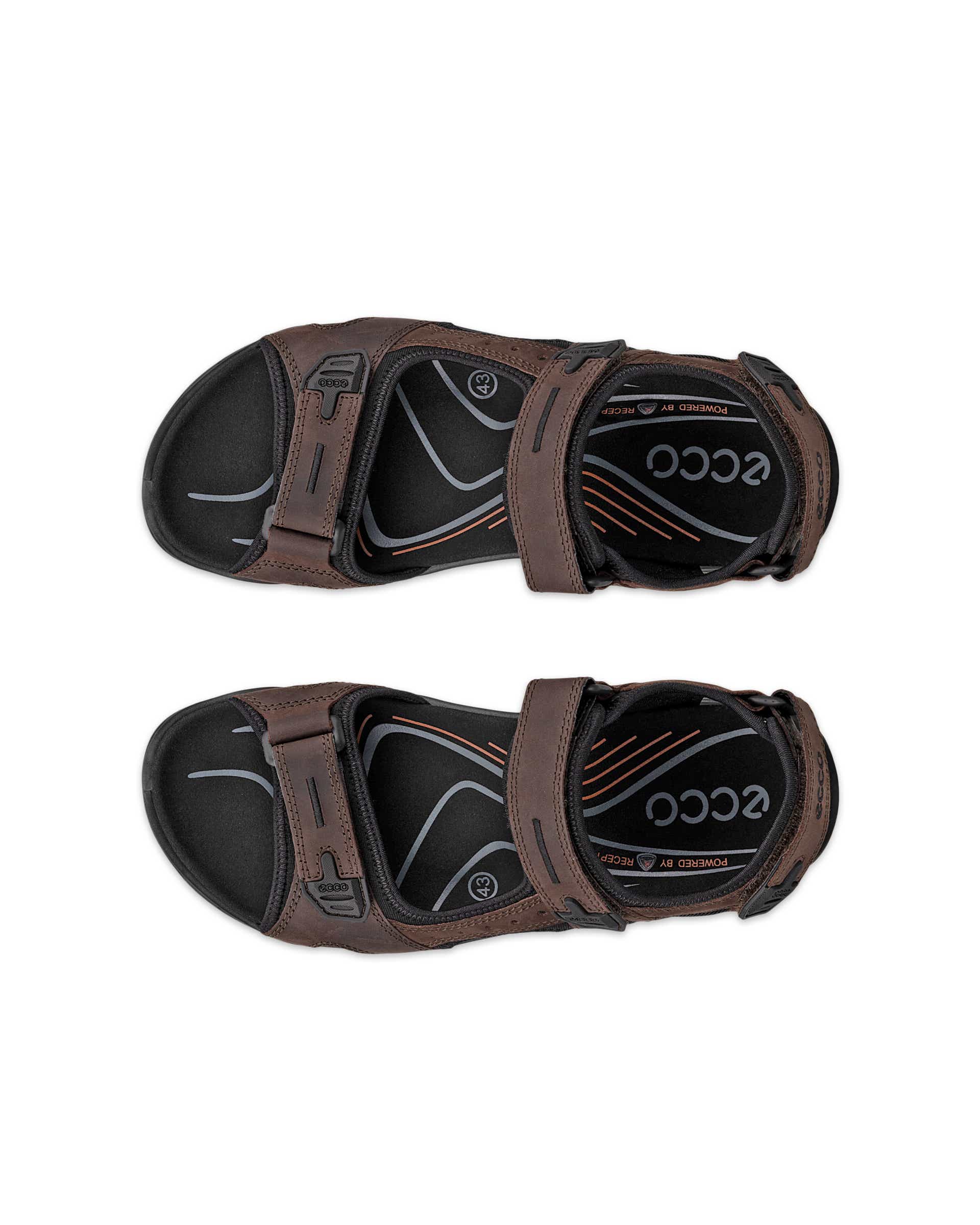 Pánské nubukové outdoorové sandály ECCO® Offroad - Hnědá - Top left pair