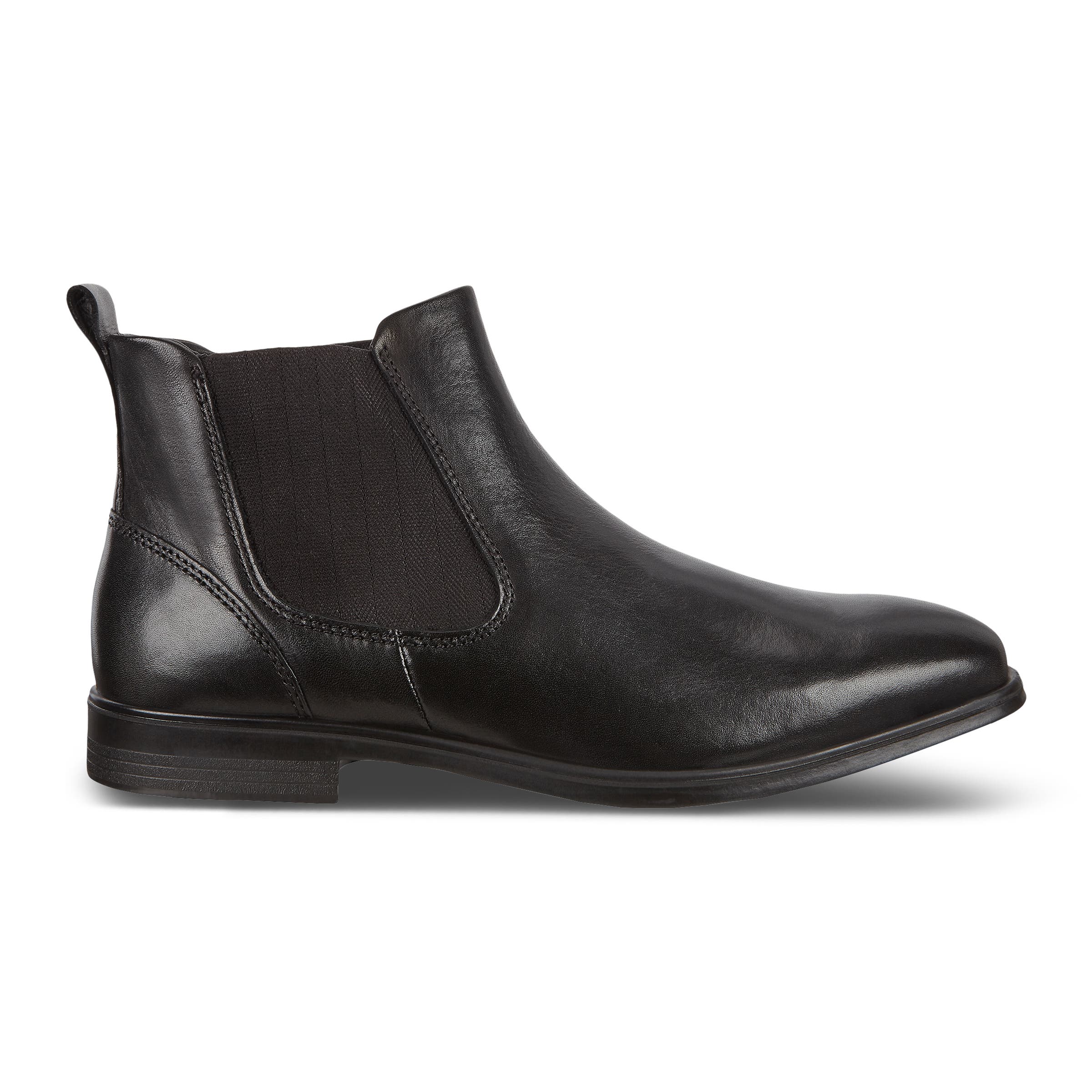 Men's ECCO® Melbourne Leather Chelsea Boot - Black - Outside