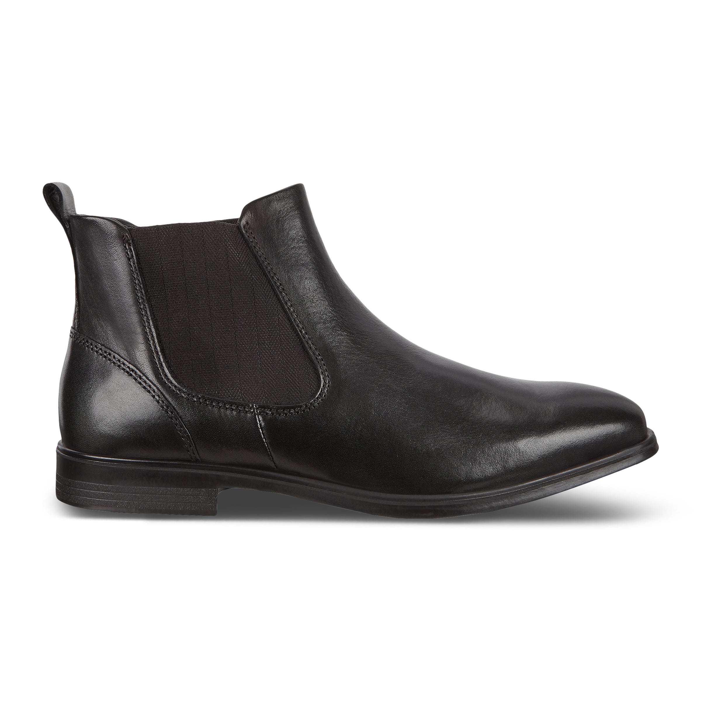 Men's ECCO® Melbourne Leather Chelsea Boot - Black - Outside