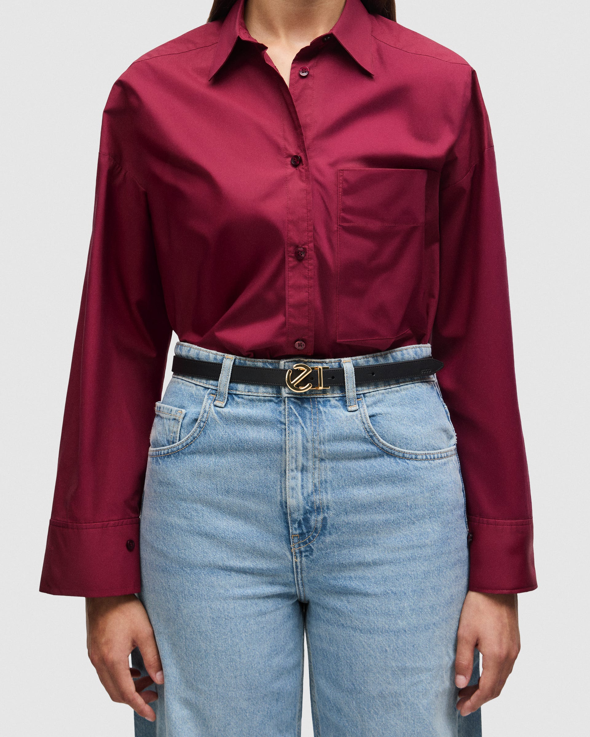 ECCO® BELTS vendbart bælte i læder til damer - Sort - Lifestyle image-1