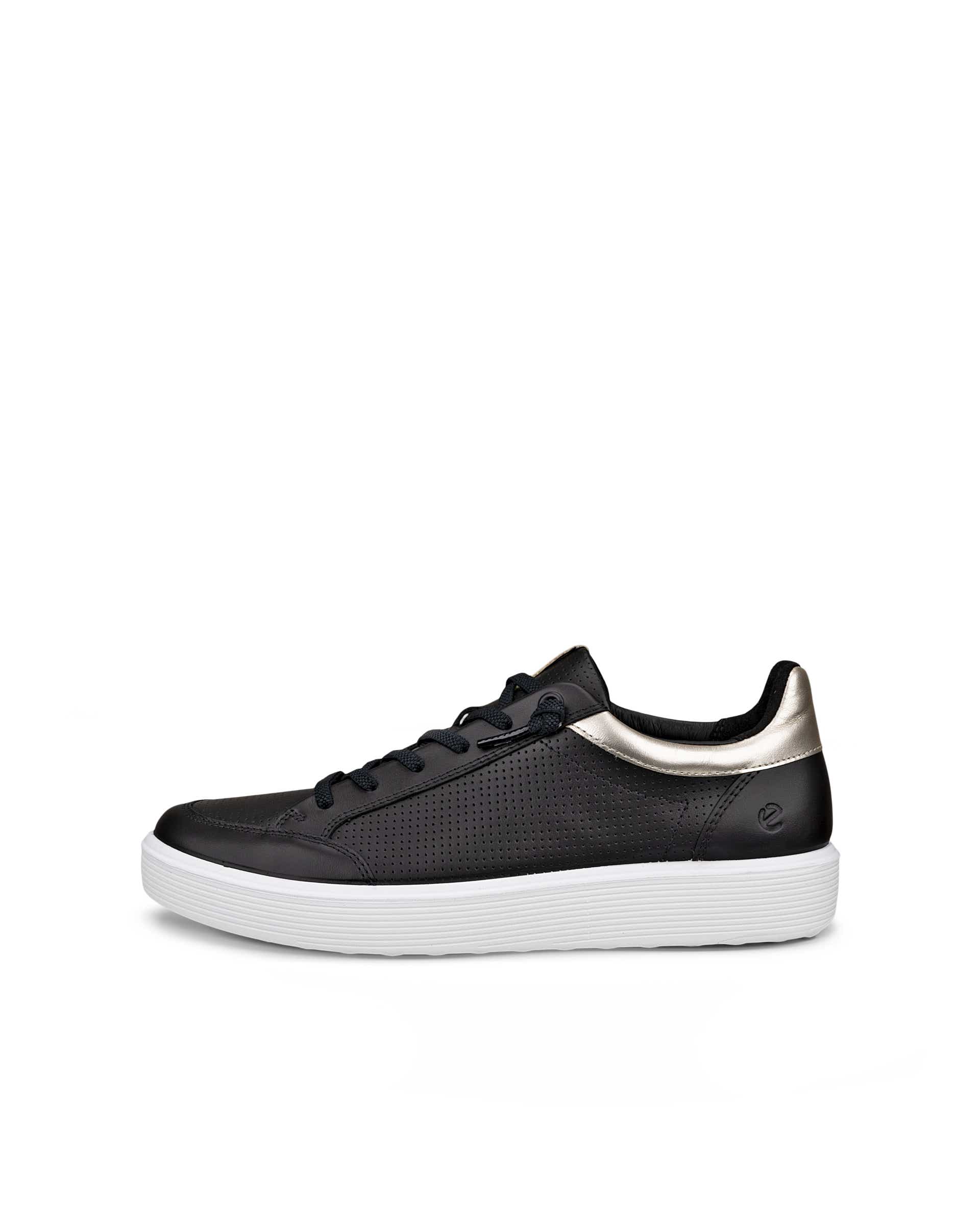Women's ECCO® Soft 60 Leather Sneaker - Black - Outside