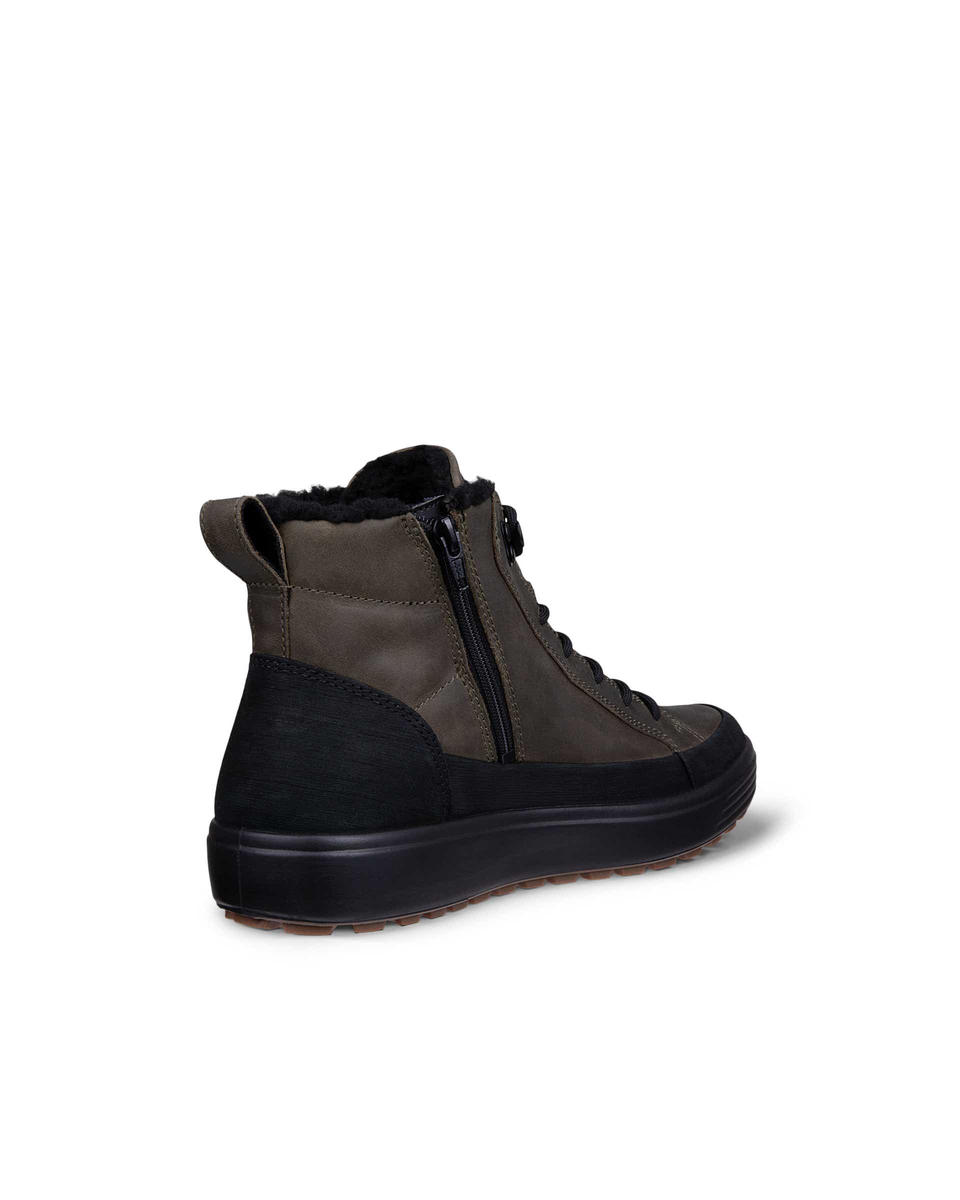 Men's ECCO® SOFT 7 TRED Nubuck Gore-Tex Mid-Cut Boot - Green - Back