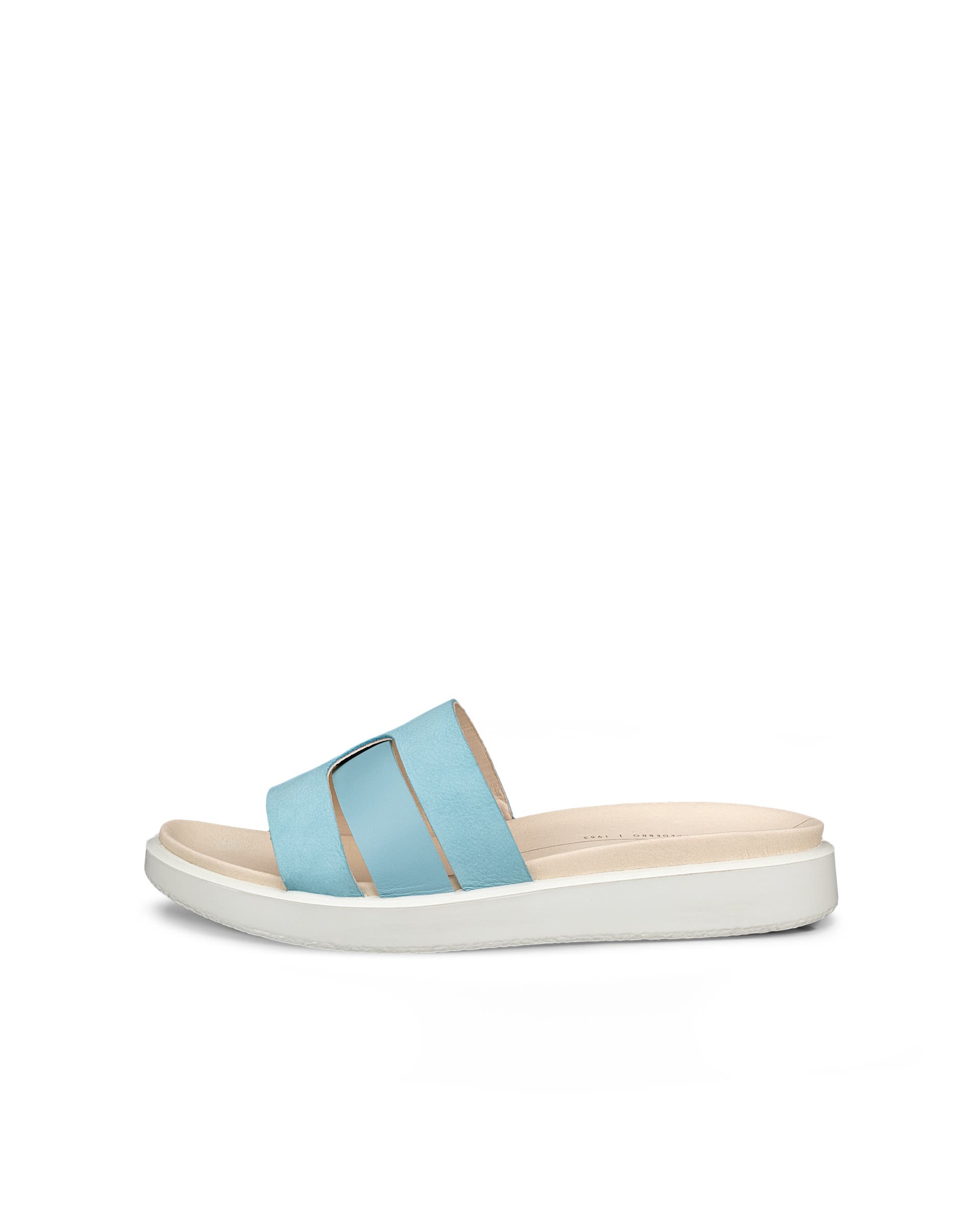 Women's ECCO® Flowt Nubuck Slide - Blue - Outside