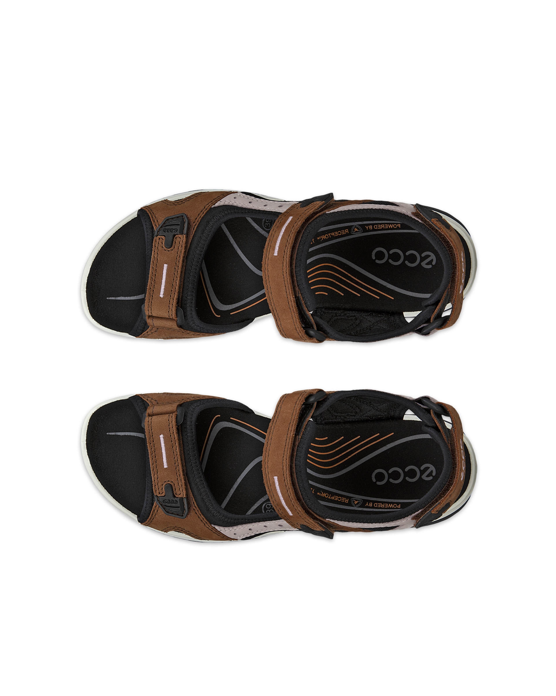 ECCO Women's Offroad Sandals - Brown - Top left pair