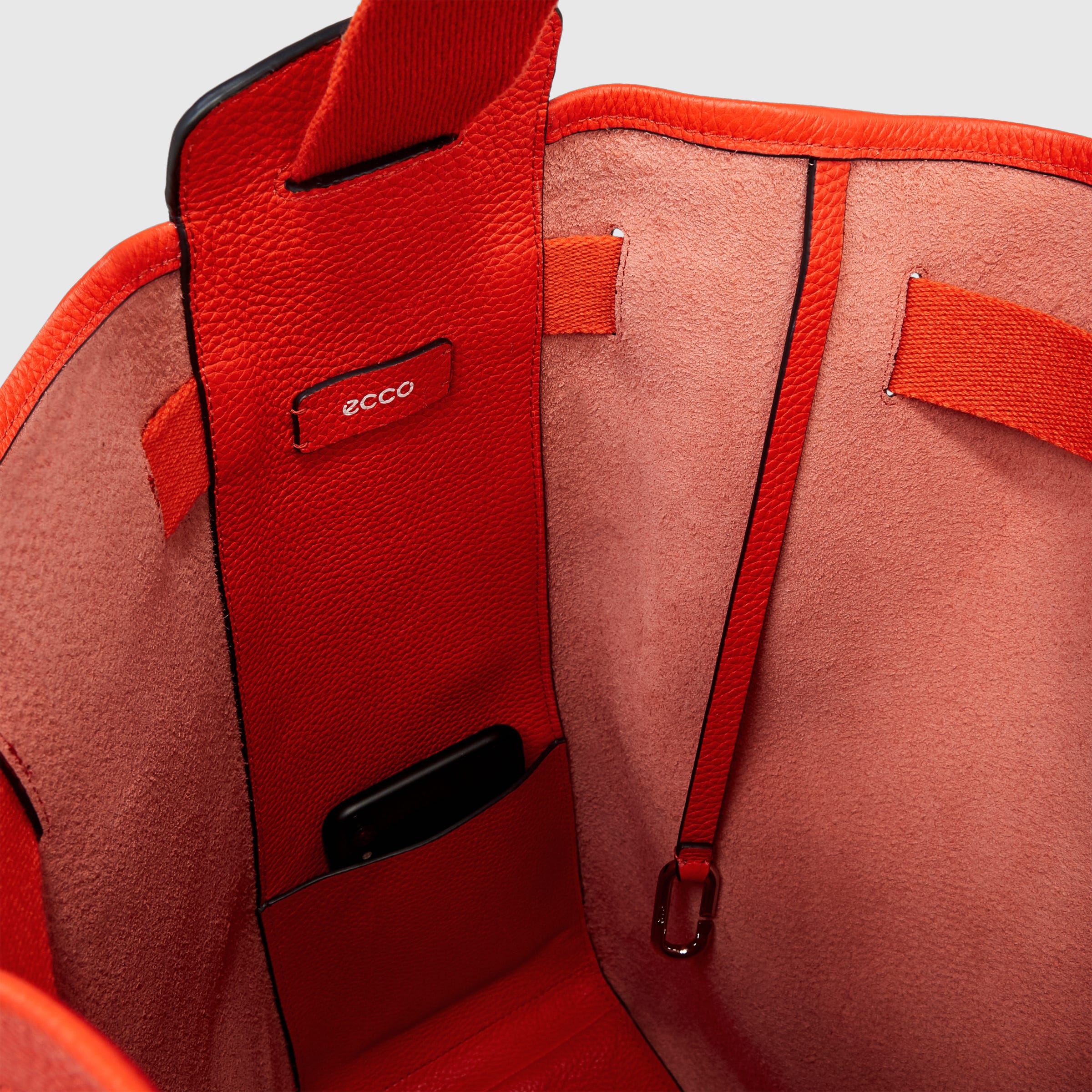 ECCO Sail Full Size レザーショルダーバッグ - レッド - Inside