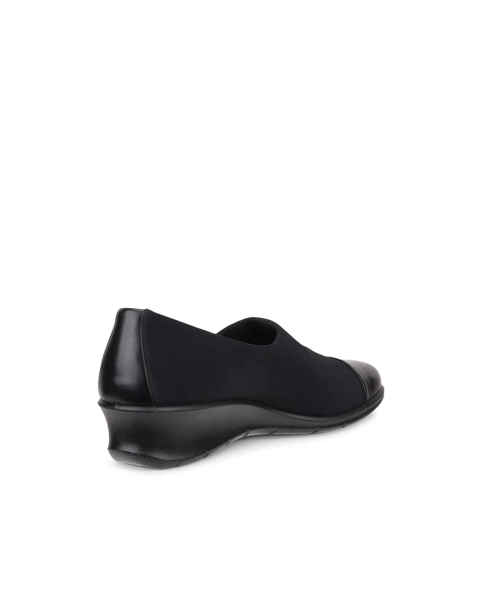 Women's ECCO® Felicia Textile Loafer - Black - Back