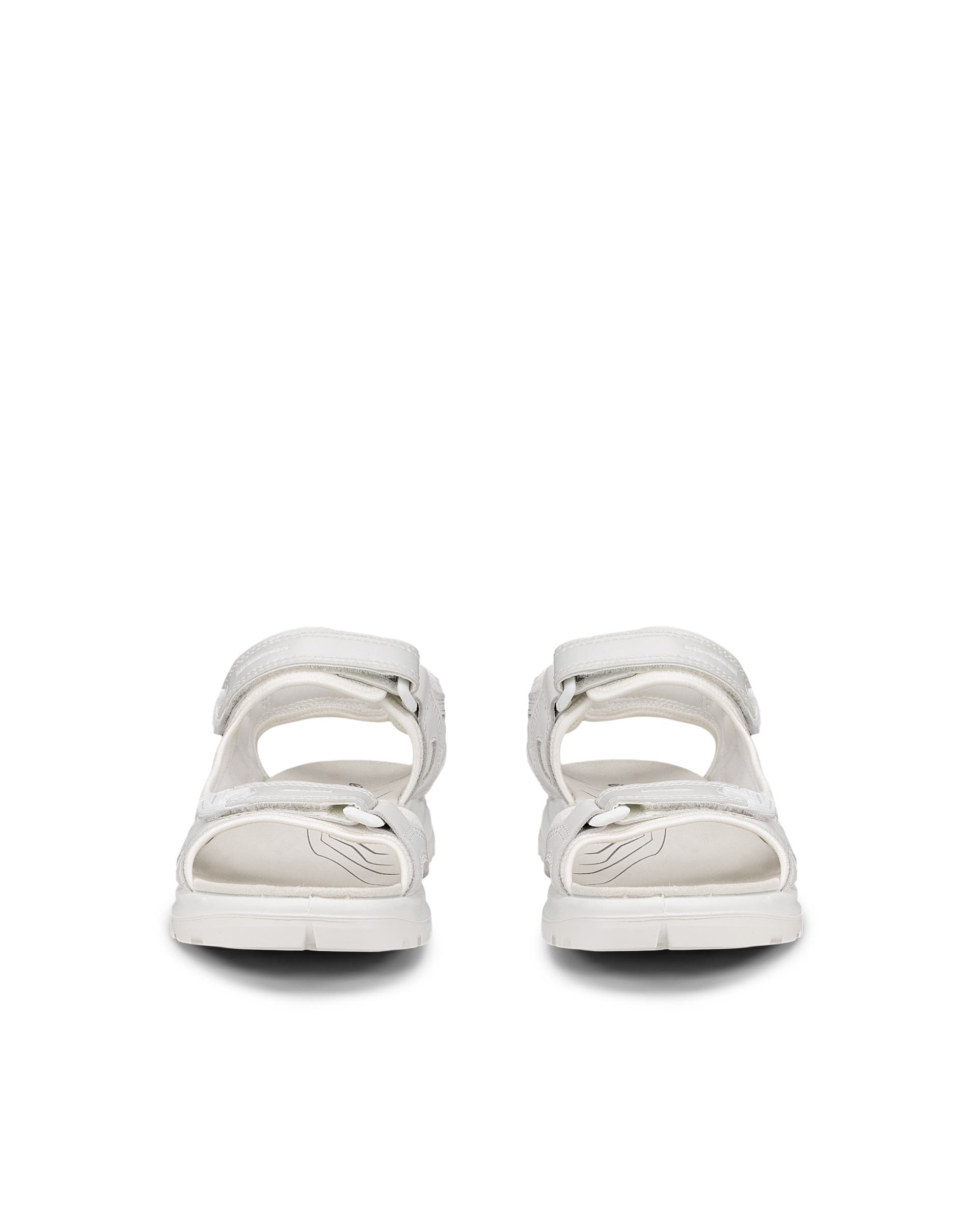 Women's ECCO® Offroad Leather Outdoor Sandal - White - Front pair