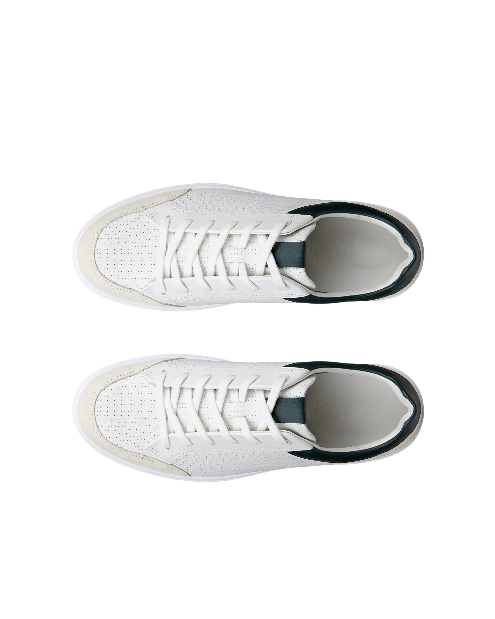 Men's ECCO® Soft 60 Leather Shoe - White - Top left pair