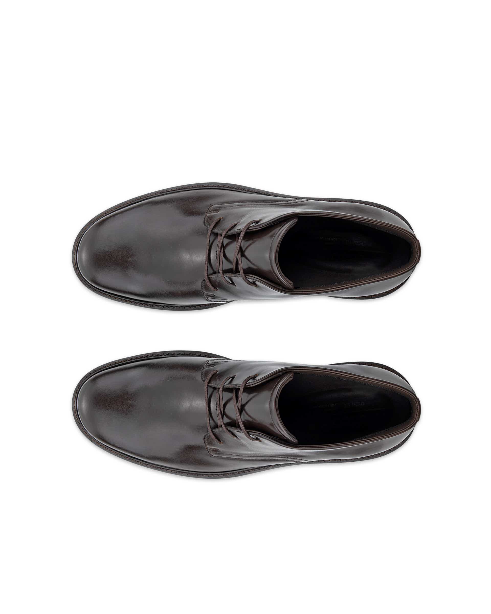 Men's ECCO® METROPOLE LONDON Leather Chukka Boot - Brown - Top left pair