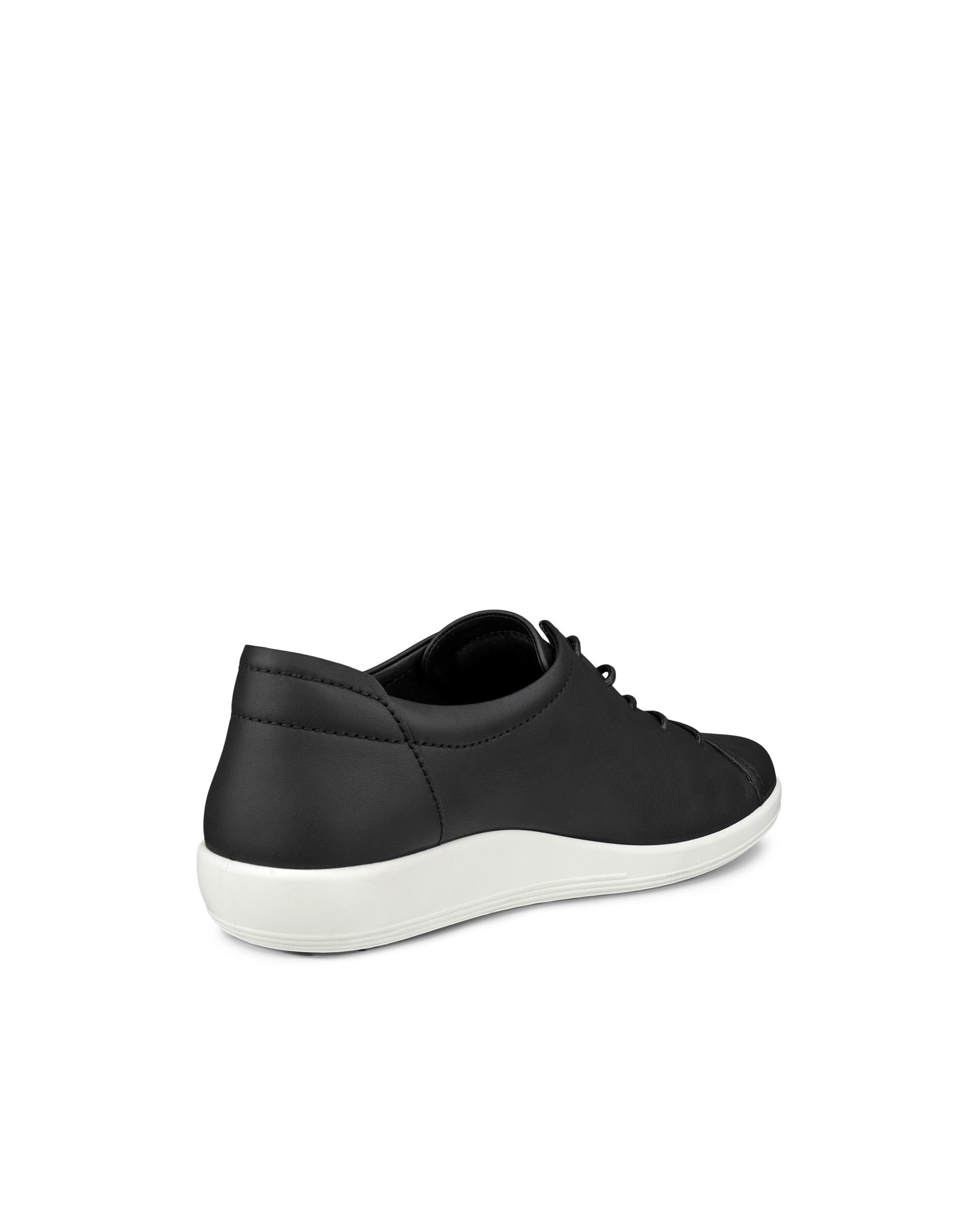 Women's ECCO® Soft 2.0 Leather Walking Shoe - Black - Back