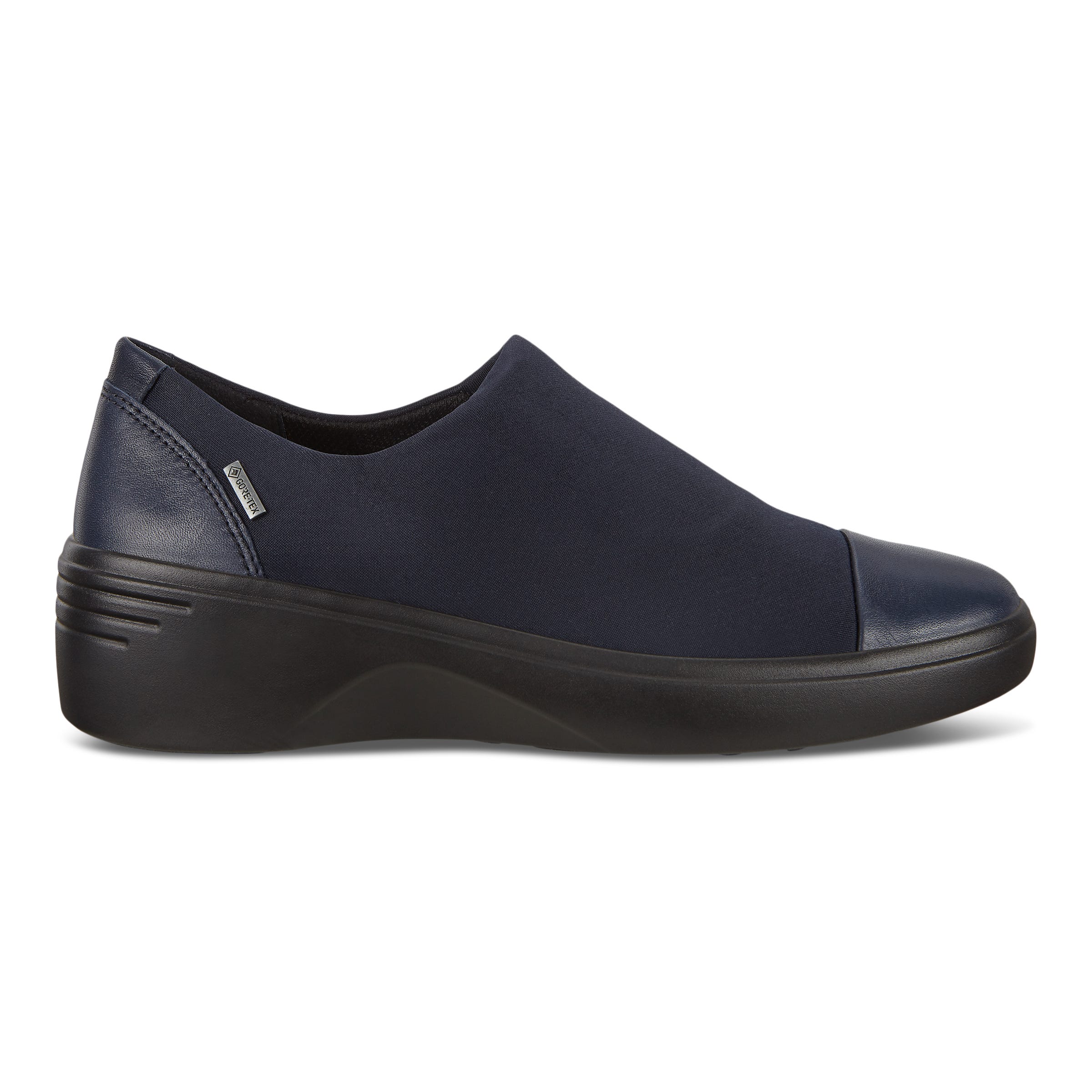 ECCO Women's Soft 7 GTX Slip-On Shoes - Blue - Outside