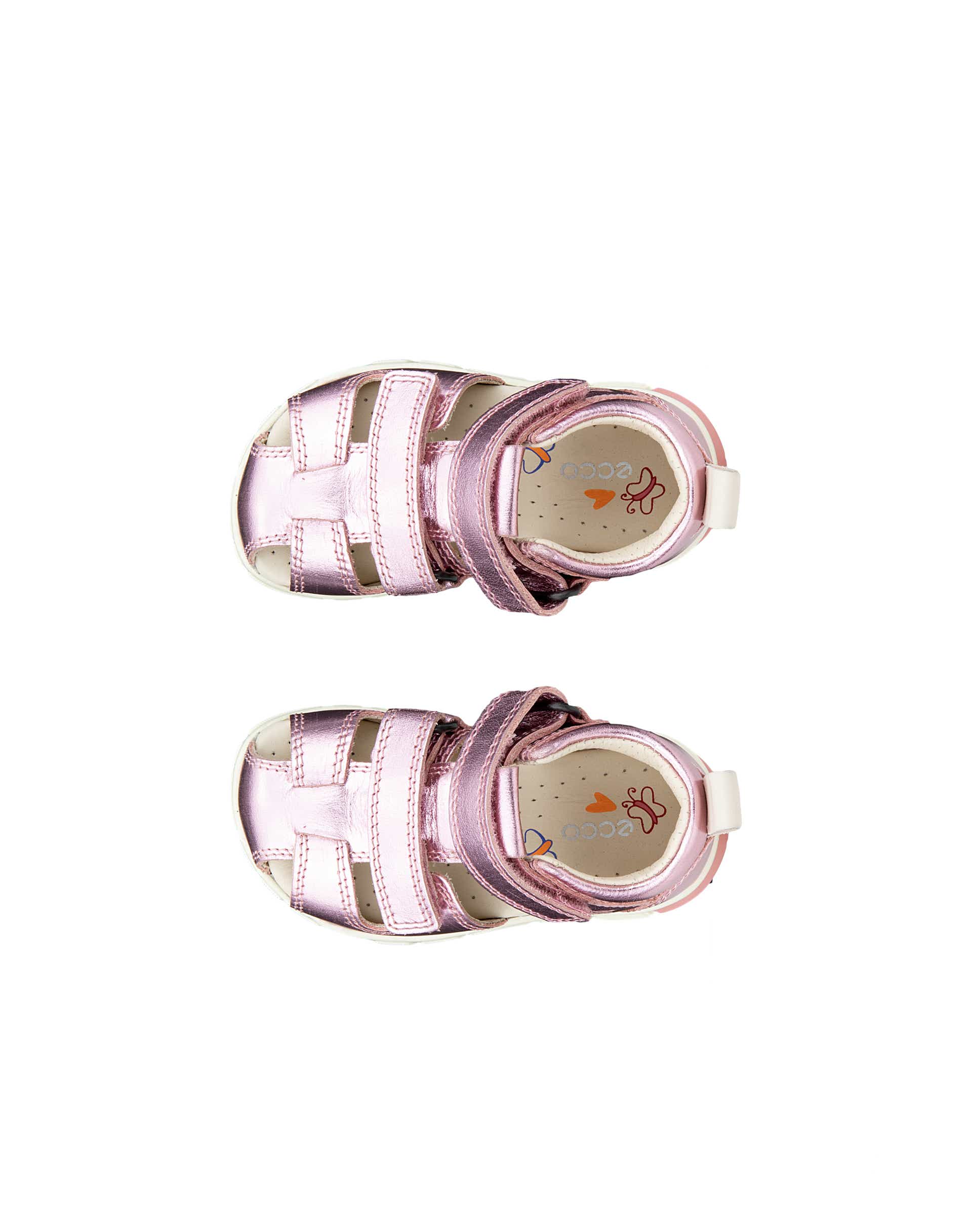 ECCO® Soft 7 Bottines zippées en daim pour femme - Rose - Top left pair