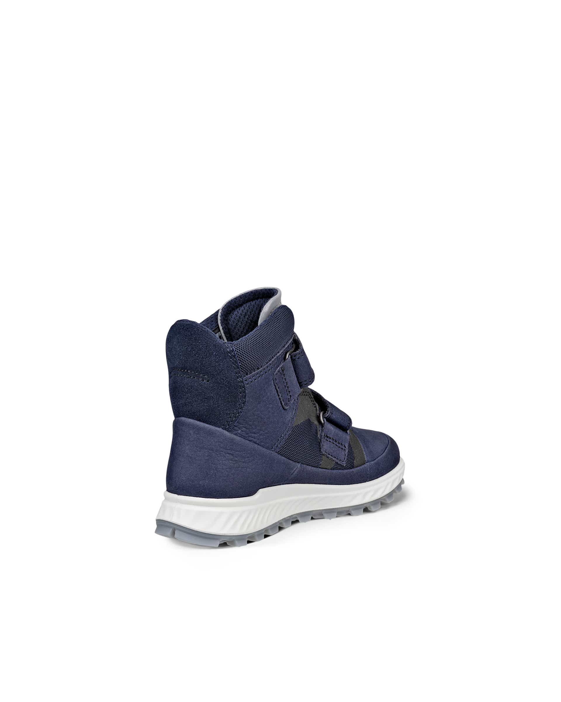 ECCO® Exostrike Kinderen halfhoge laars van nubuck met Gore-Tex - Blauw - Back