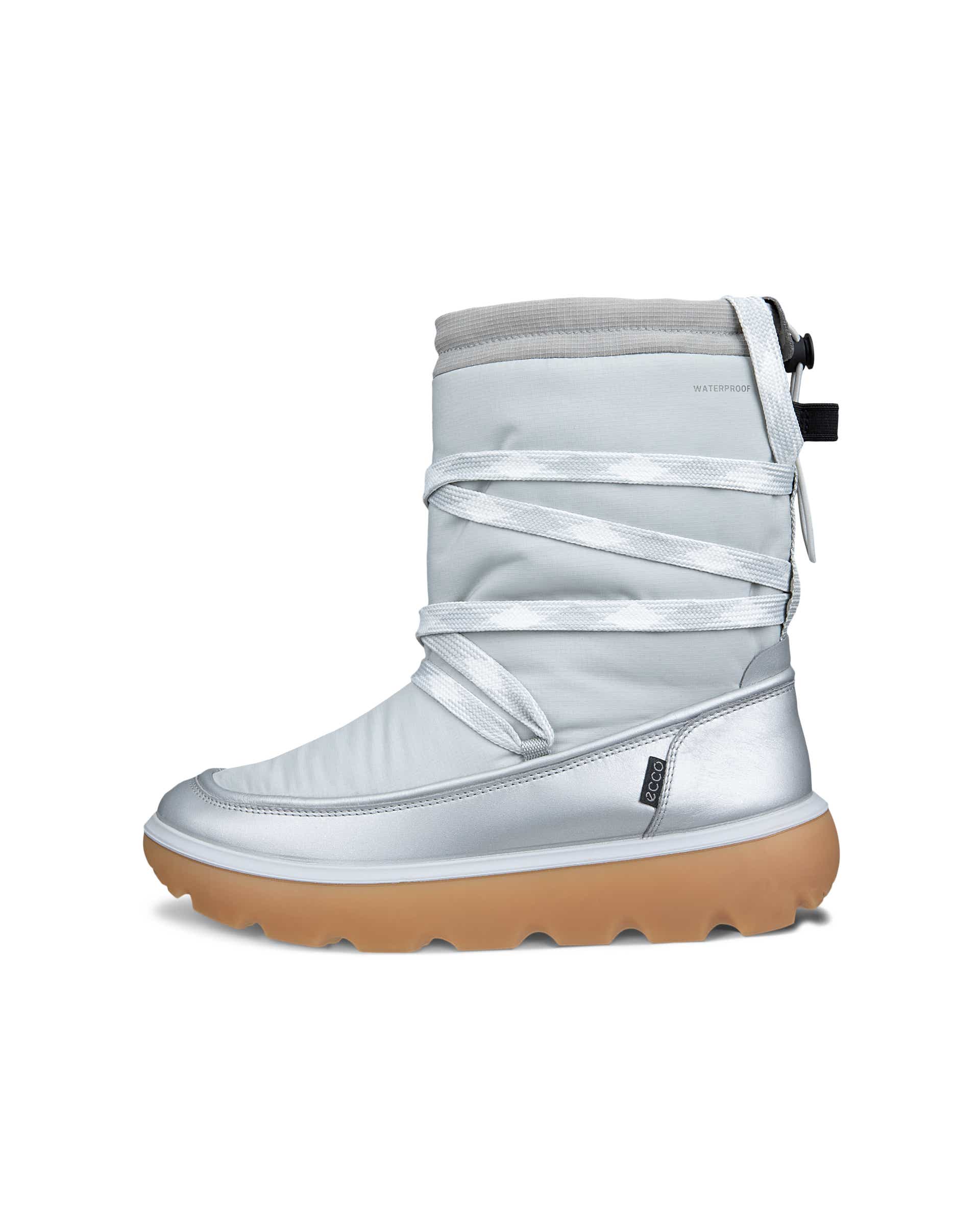 Women's ECCO® GLACIA Textile Gore-Tex Winter Boot - Gray - Outside