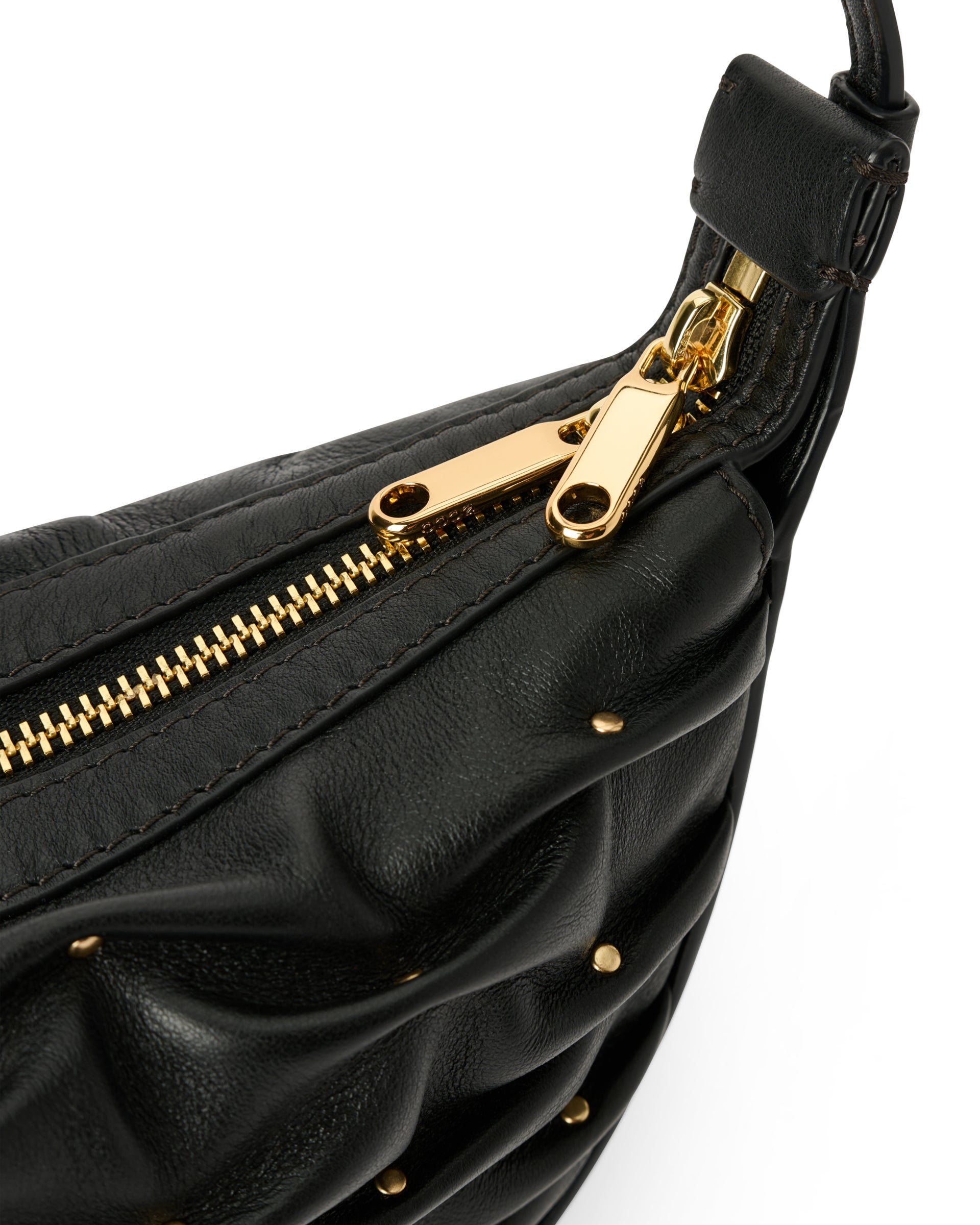 ECCO® Fortune Bag sac hobo en cuir - Noir - Detail-1