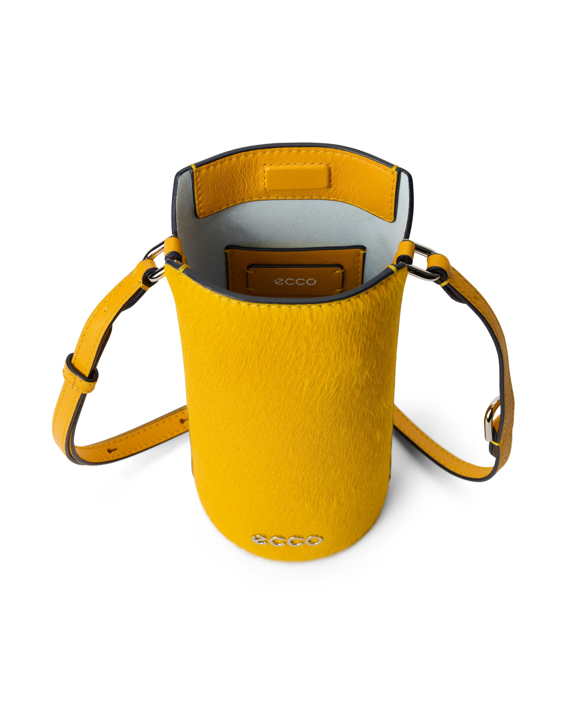 ECCO® Pot Leather Crossbody Bag - Yellow - Inside