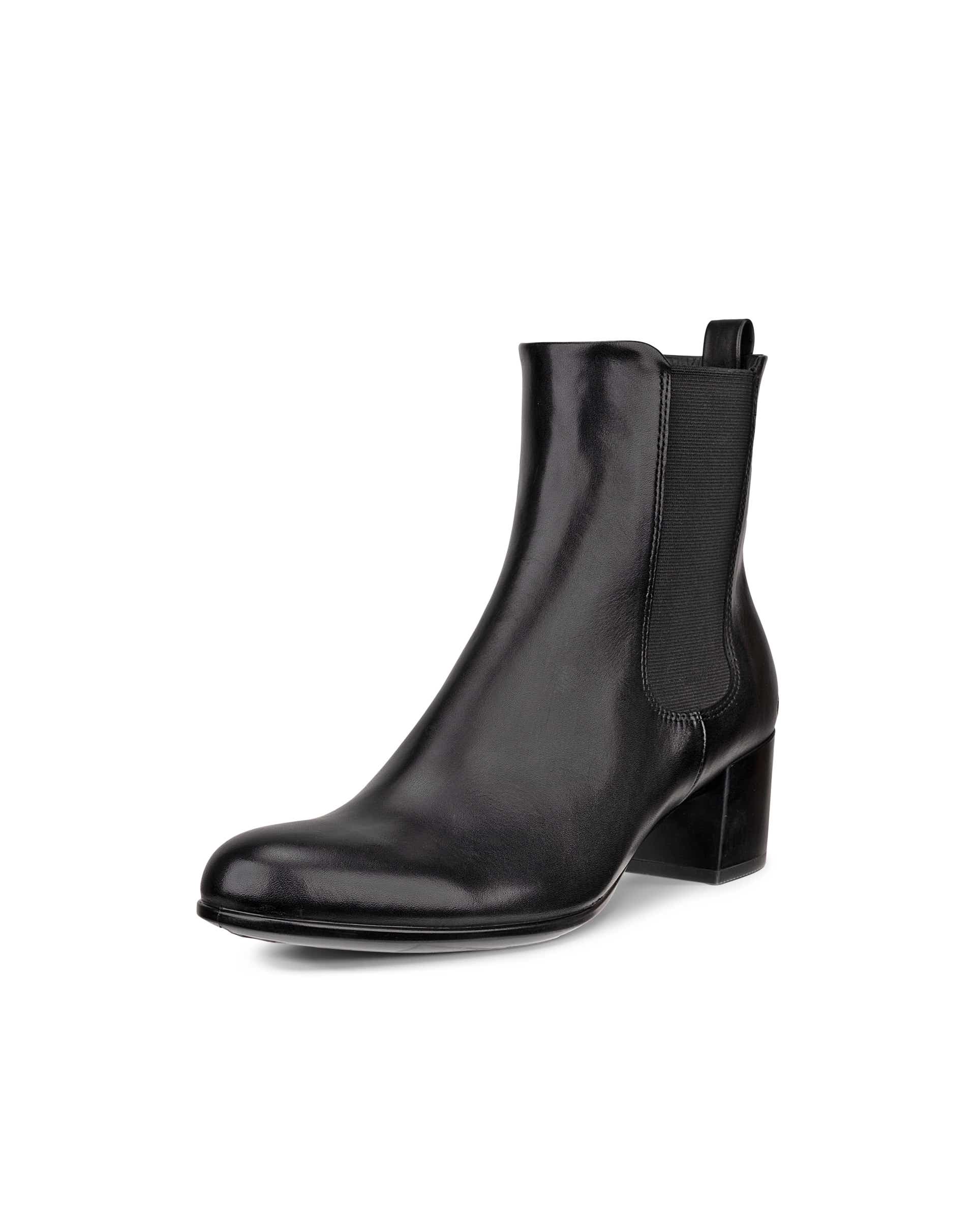 Women's ECCO® Dress Classic 35 Leather Chelsea Heeled Boot - Black - Main