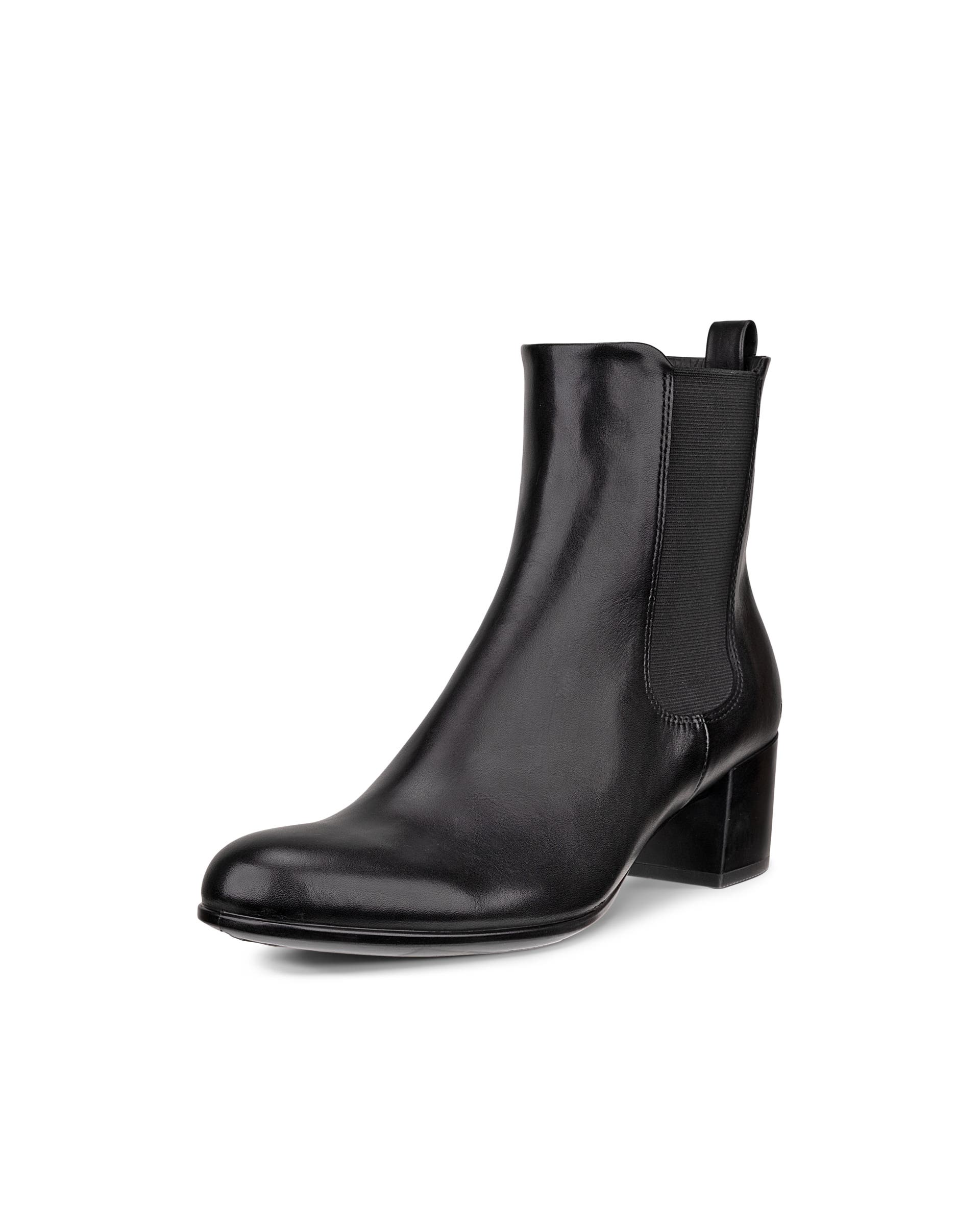 Women's ECCO® Dress Classic 35 Leather Chelsea Heeled Boot - Black - Main
