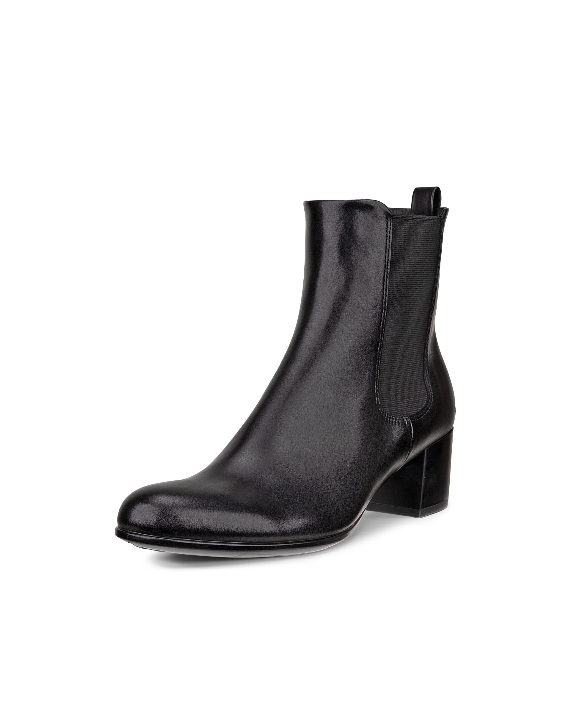 Women's ECCO® Dress Classic 35 Leather Chelsea Heeled Boot - Black - Main